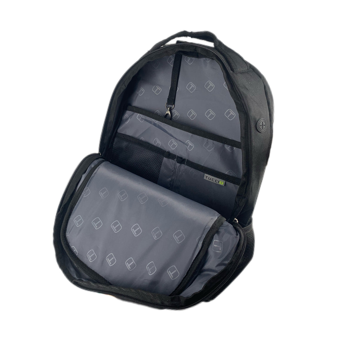 Sac à dos classique pour ordinateur portable TUCCI Italy City Rider – Sac de voyage, de travail et d'école avec bretelles rembourrées, plusieurs compartiments, rembourrage dorsal respirant