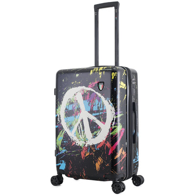 TUCCI Italy Spray Art Peace In The World 24" Luggage Suitcase
