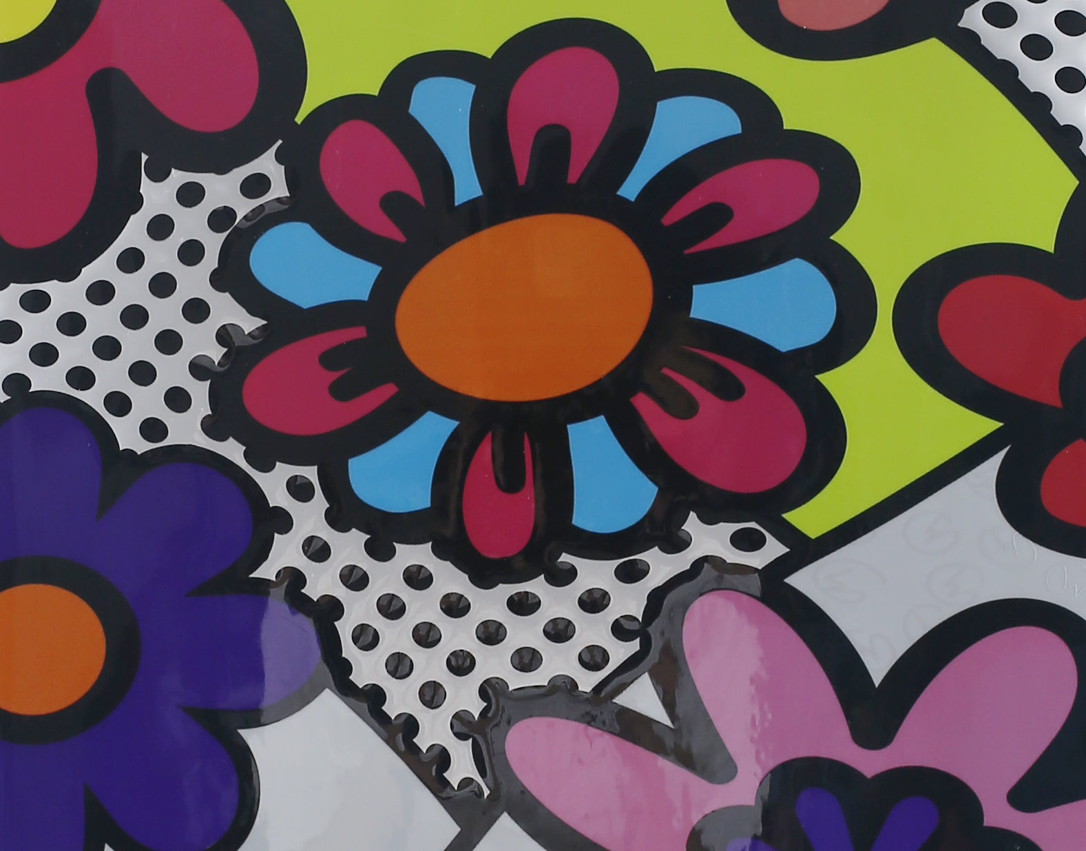 TUCCI Italy Pop Art Flower Dots 28" Luggage Suitcase