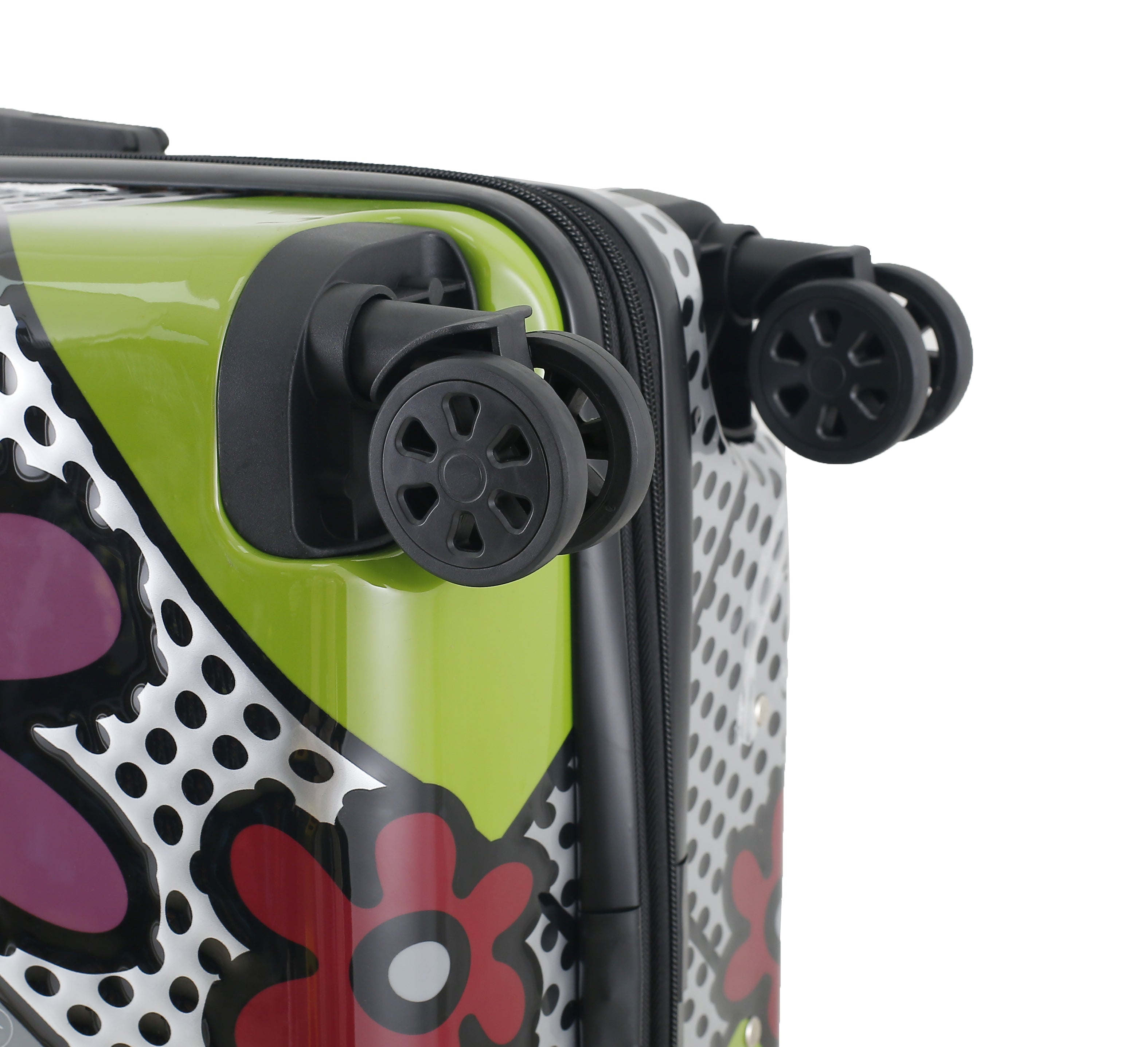 TUCCI Italy Pop Art Flower Dots 28" Luggage Suitcase