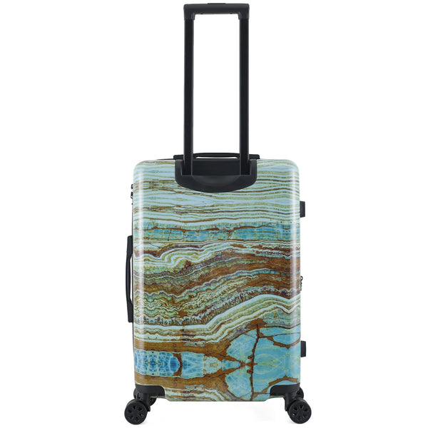 TUCCI Italy Earth Art Emerald Marble 24" Luggage Suitcase