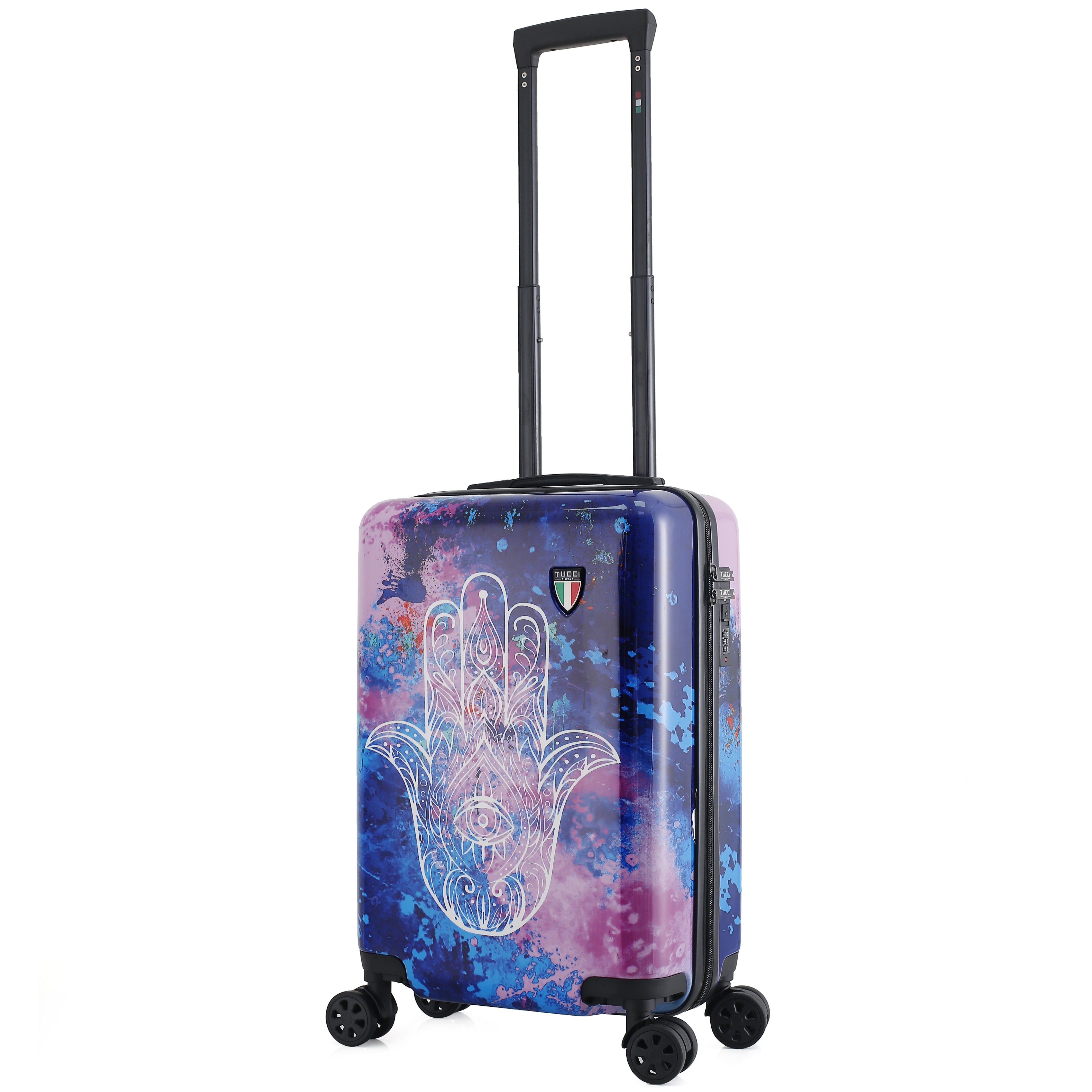 TUCCI Italy Emotion Art Exotic Hamsa 20" Luggage Suitcase