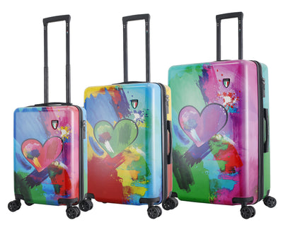 TUCCI Italy Emotion Art IN LOVE II 3 PC Set (20", 24", 28") Luggage Suitcase