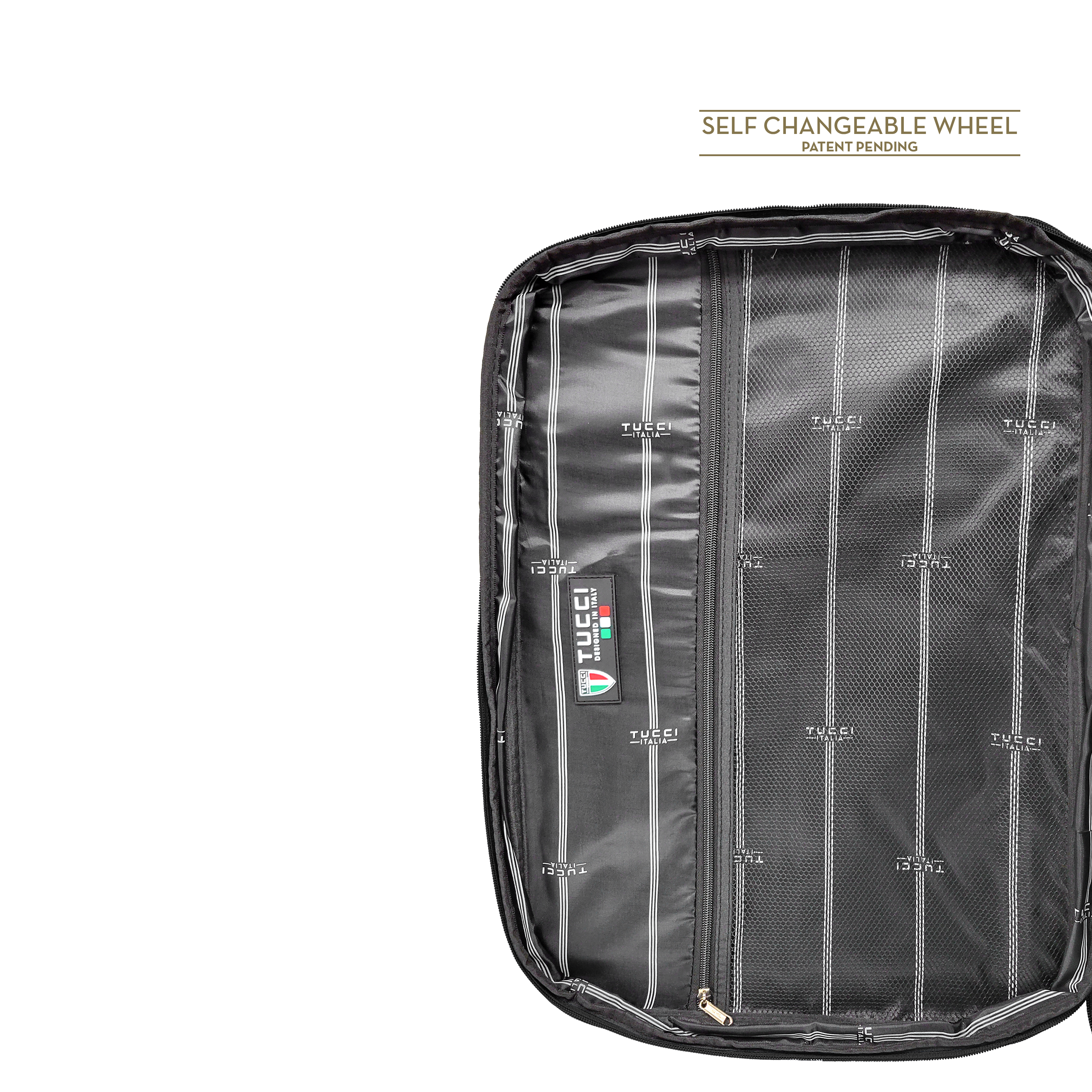 TUCCI Italy Salerno 20" Carry On Luggage Suitcase