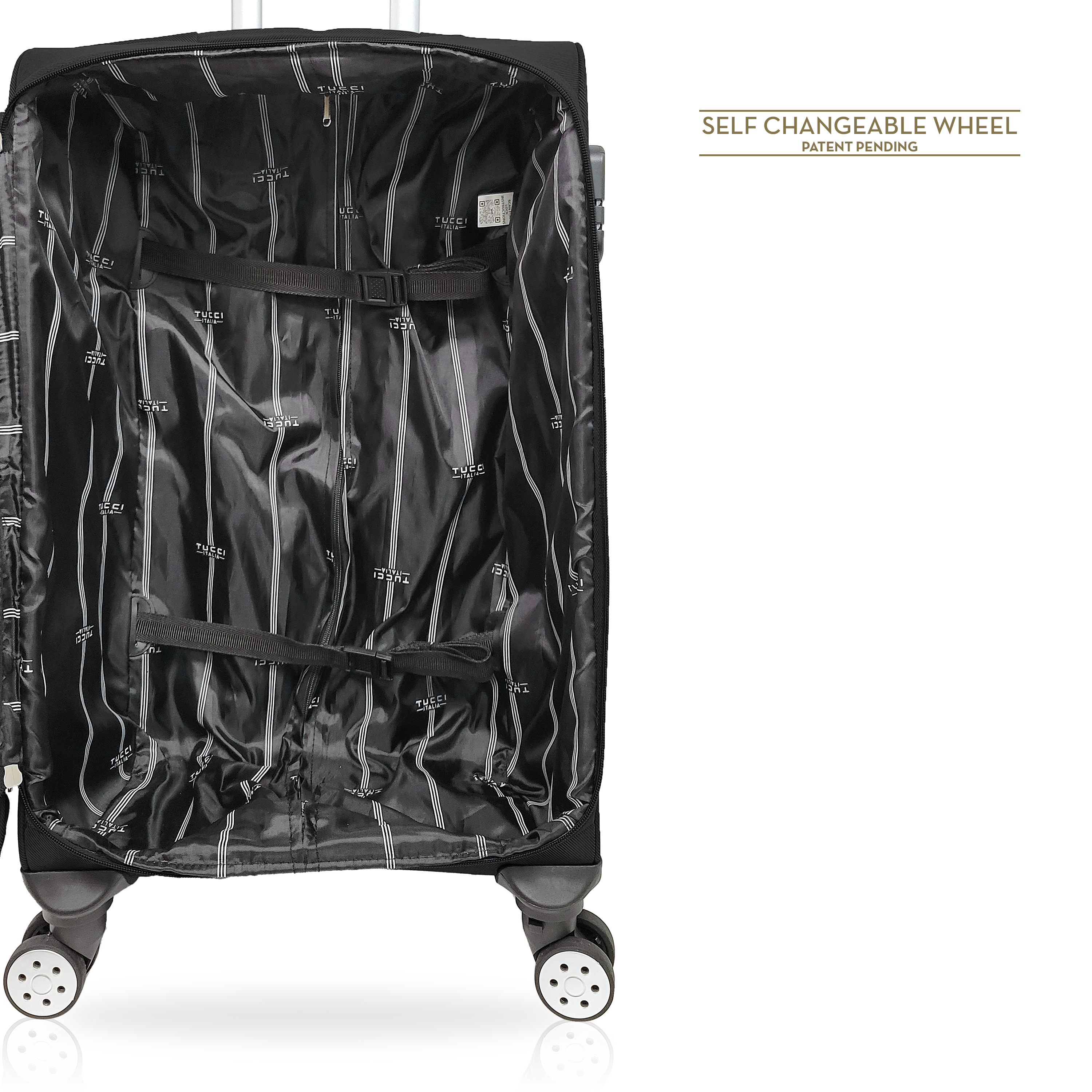 TUCCI Italy Salerno 20" Carry On Luggage Suitcase