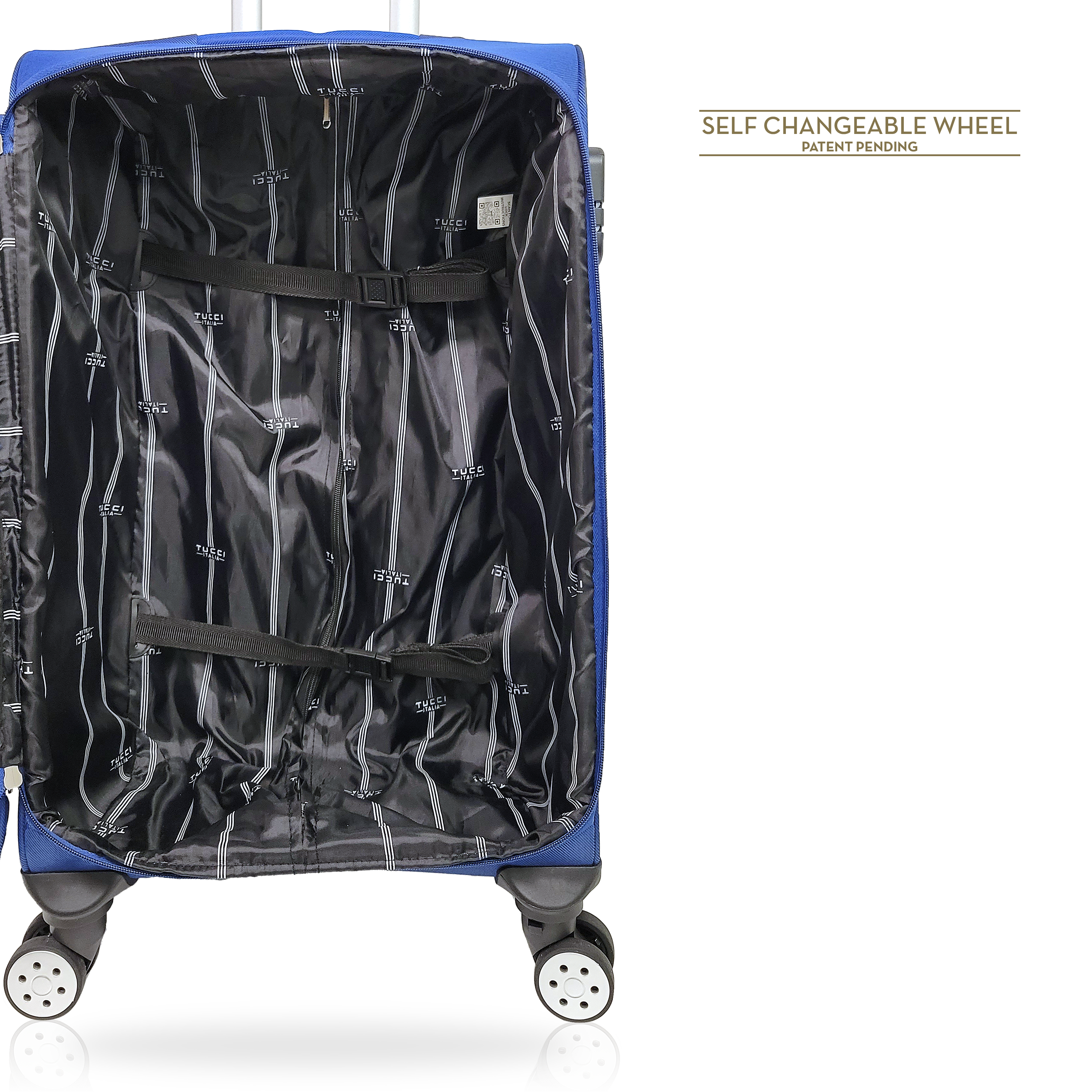 TUCCI Italy Salerno 20" Carry On Luggage Suitcase