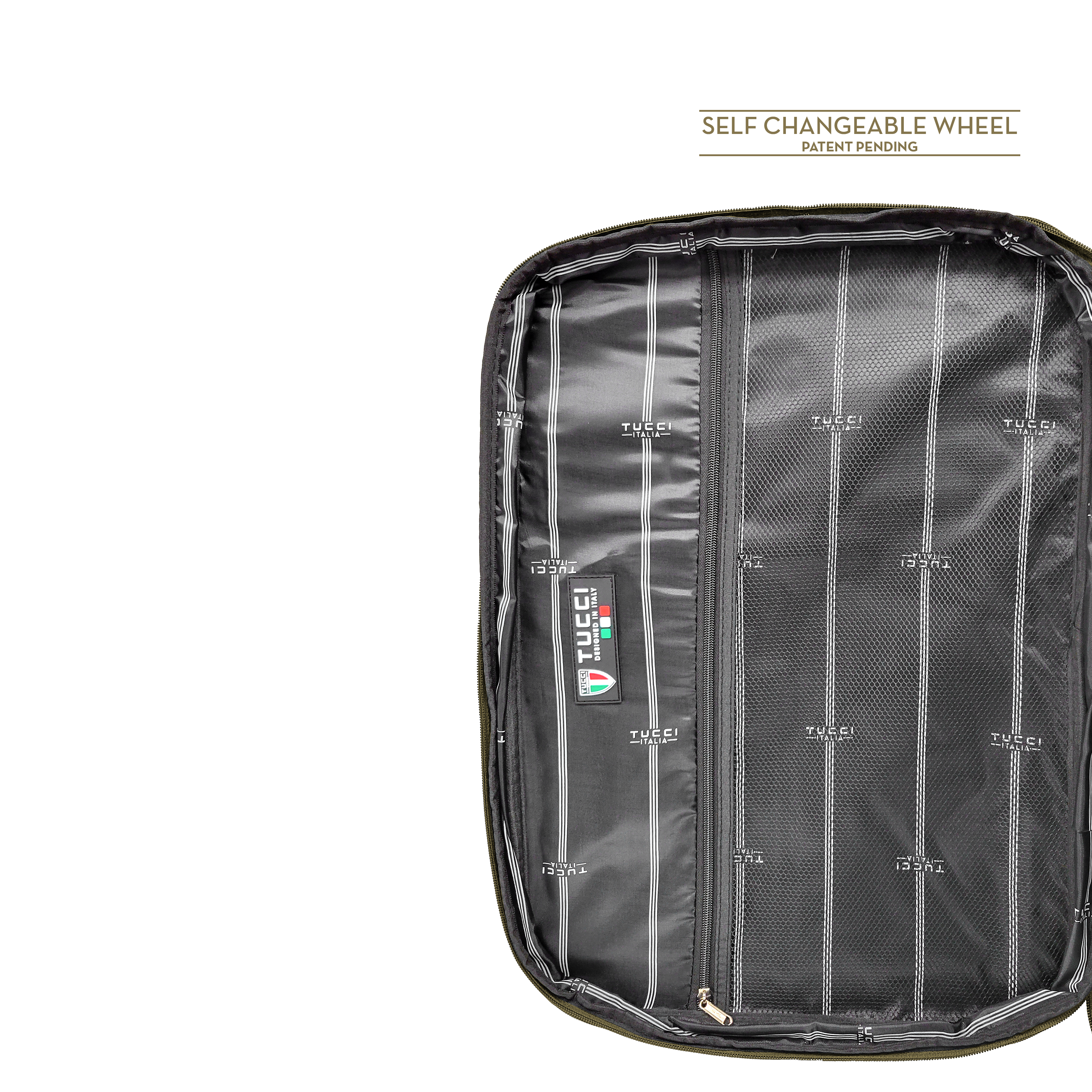 TUCCI Italy Salerno 20" Carry On Luggage Suitcase