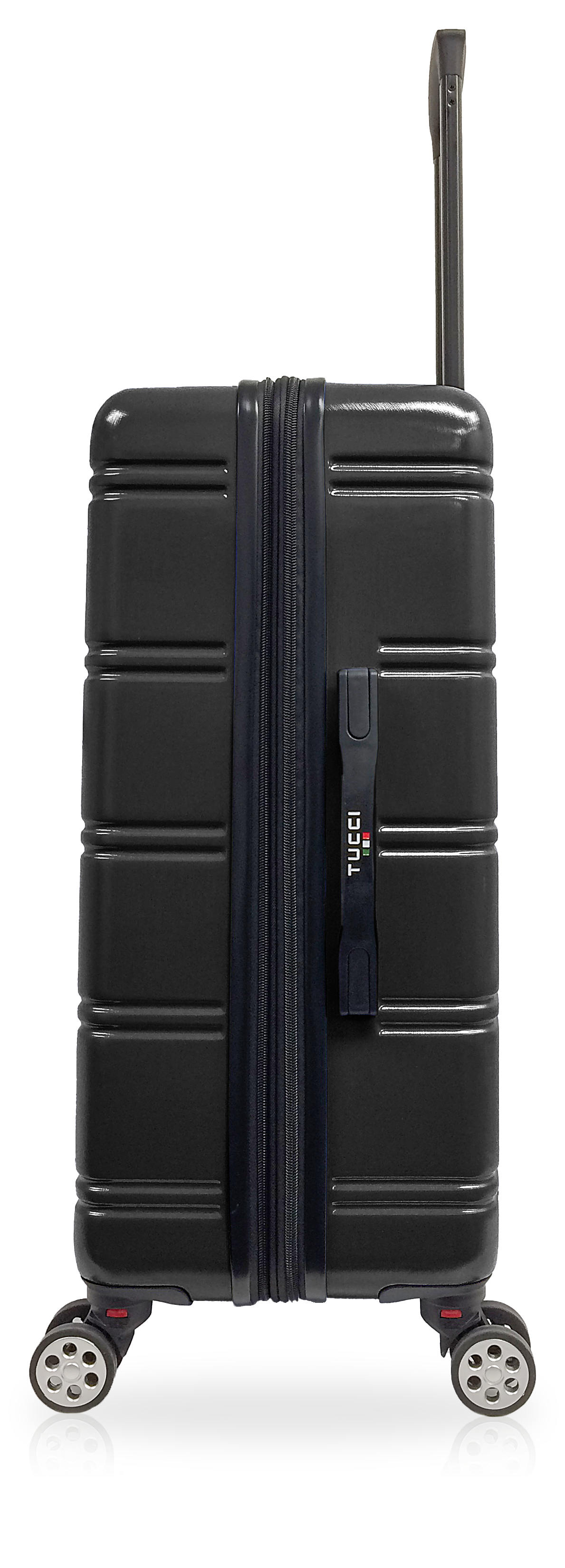 TUCCI Italy LETIZIA (20", 24", 28") Expandable Spinner Wheel Suitcase Black