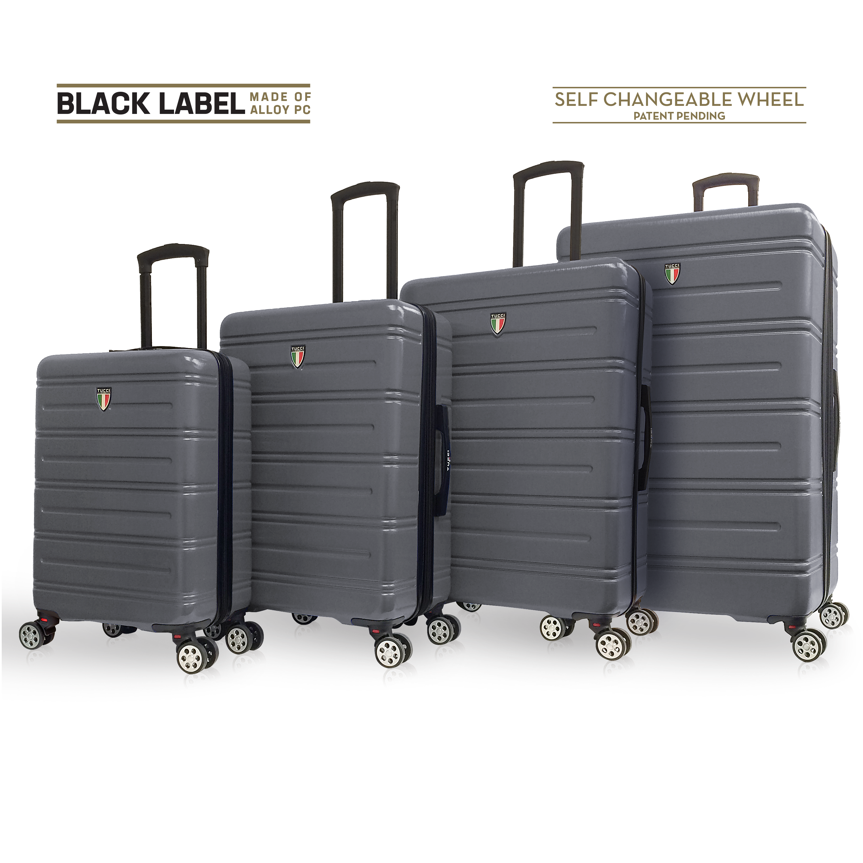 TUCCI Italy LETIZIA (20", 24", 28", 32") Expandable Spinner Wheel Suitcase