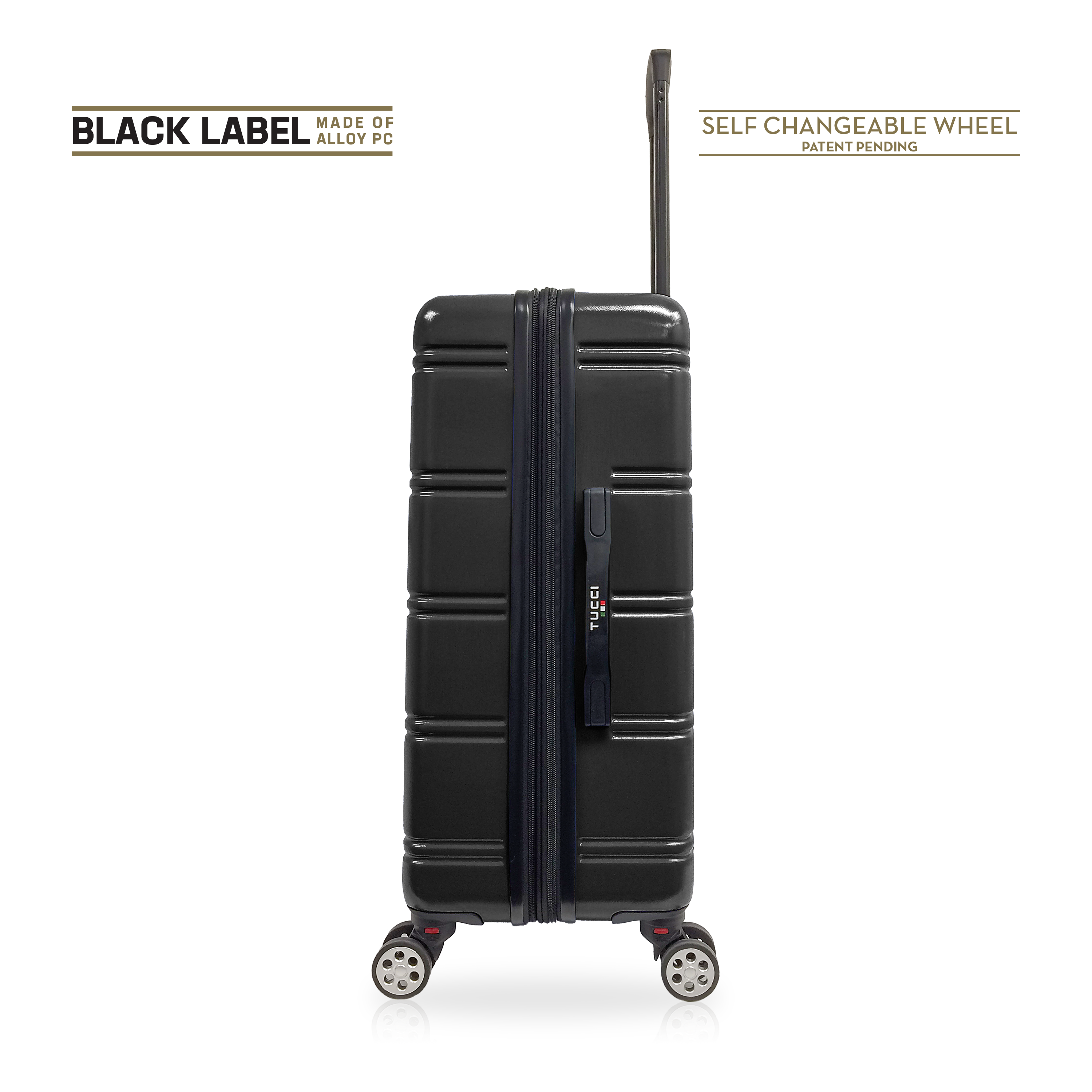 TUCCI Italy LETIZIA 20" Hardside Spinner Travel Suitcase