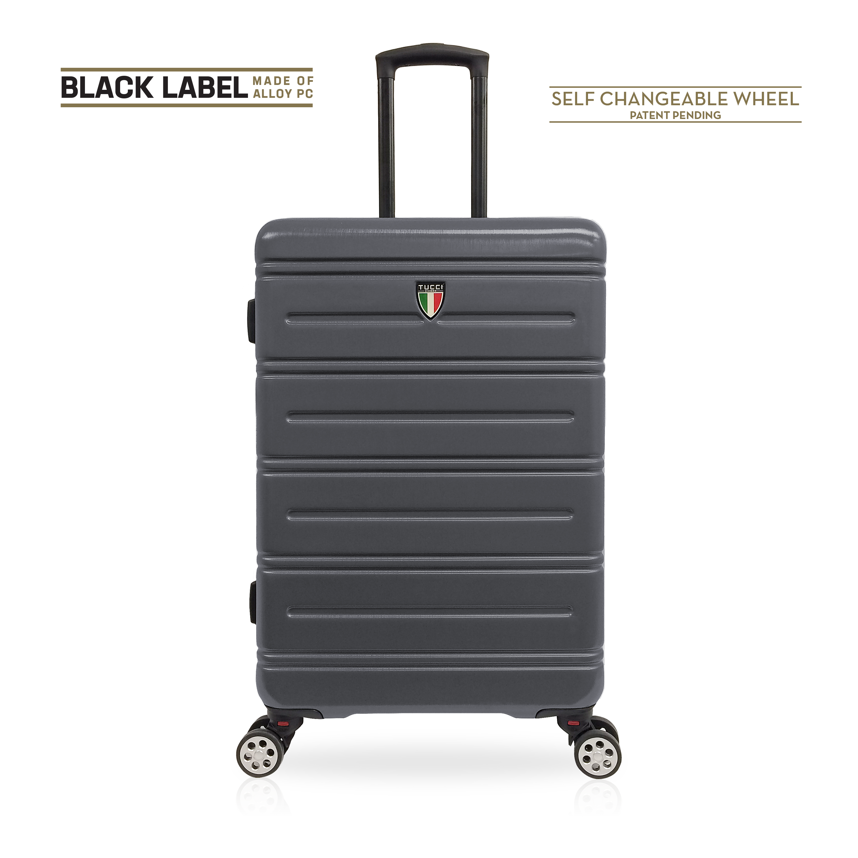 TUCCI Italy LETIZIA 20" Hardside Spinner Travel Suitcase