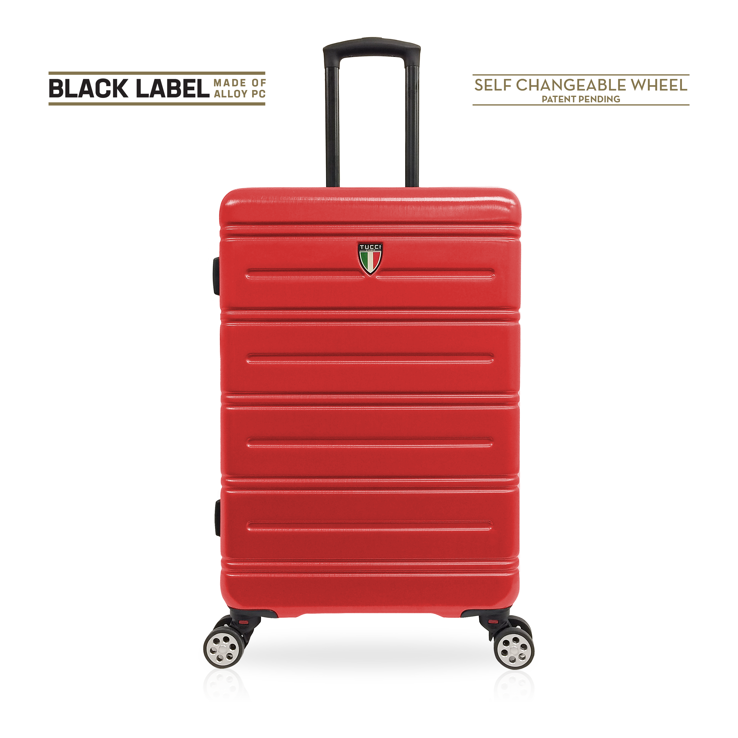 TUCCI Italy LETIZIA 20" Hardside Spinner Travel Suitcase