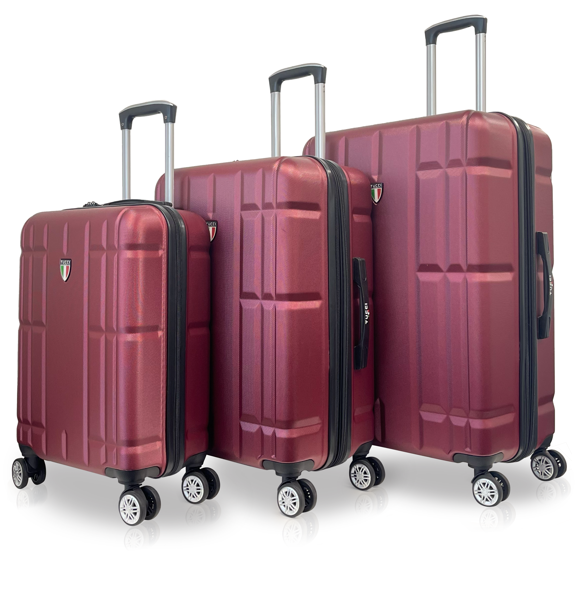 TUCCI Italy SPOSTARSI ABS (20", 24", 28") 3 PC Luggage Suitcase Set