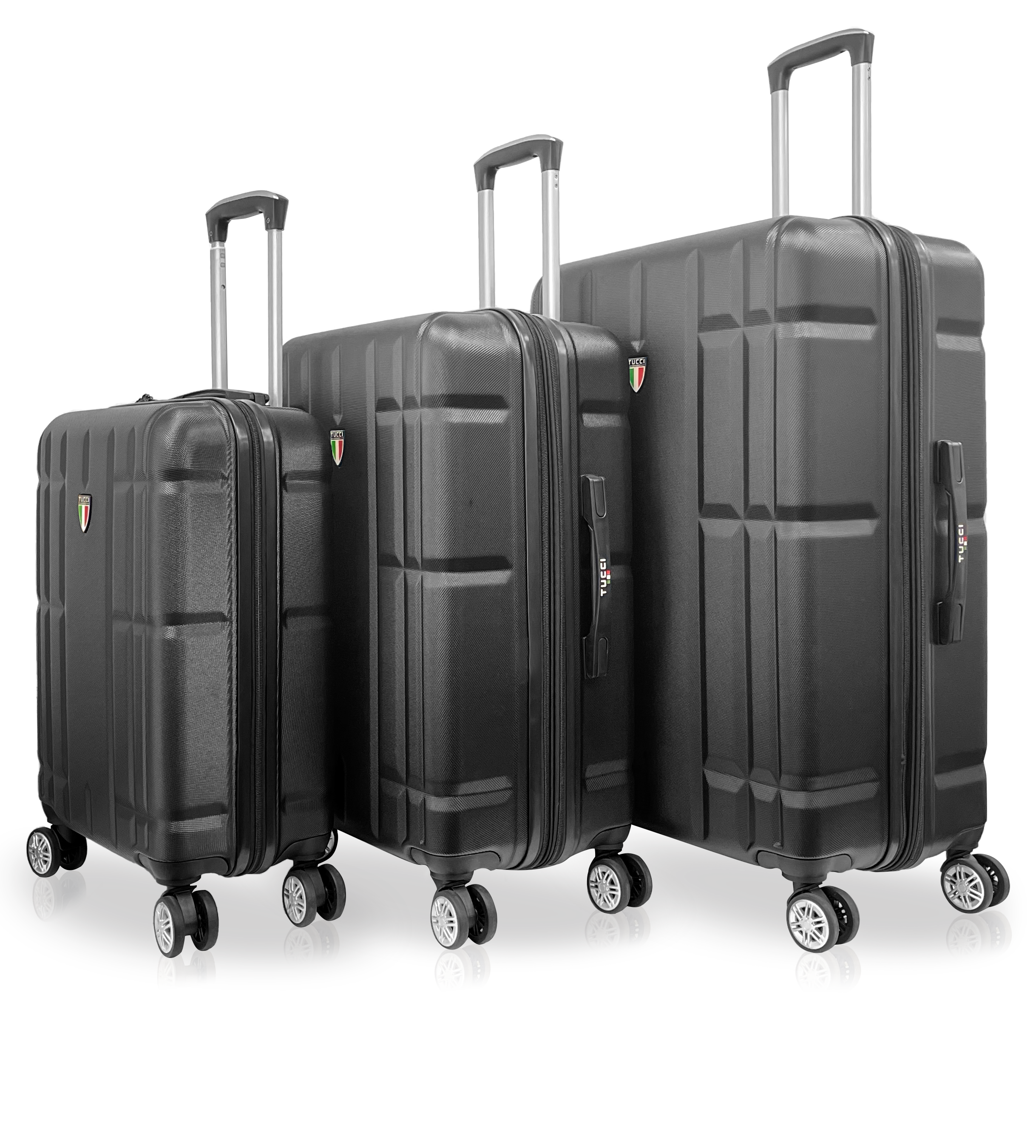 TUCCI Italy SPOSTARSI ABS (20", 24", 28") 3 PC Luggage Suitcase Set