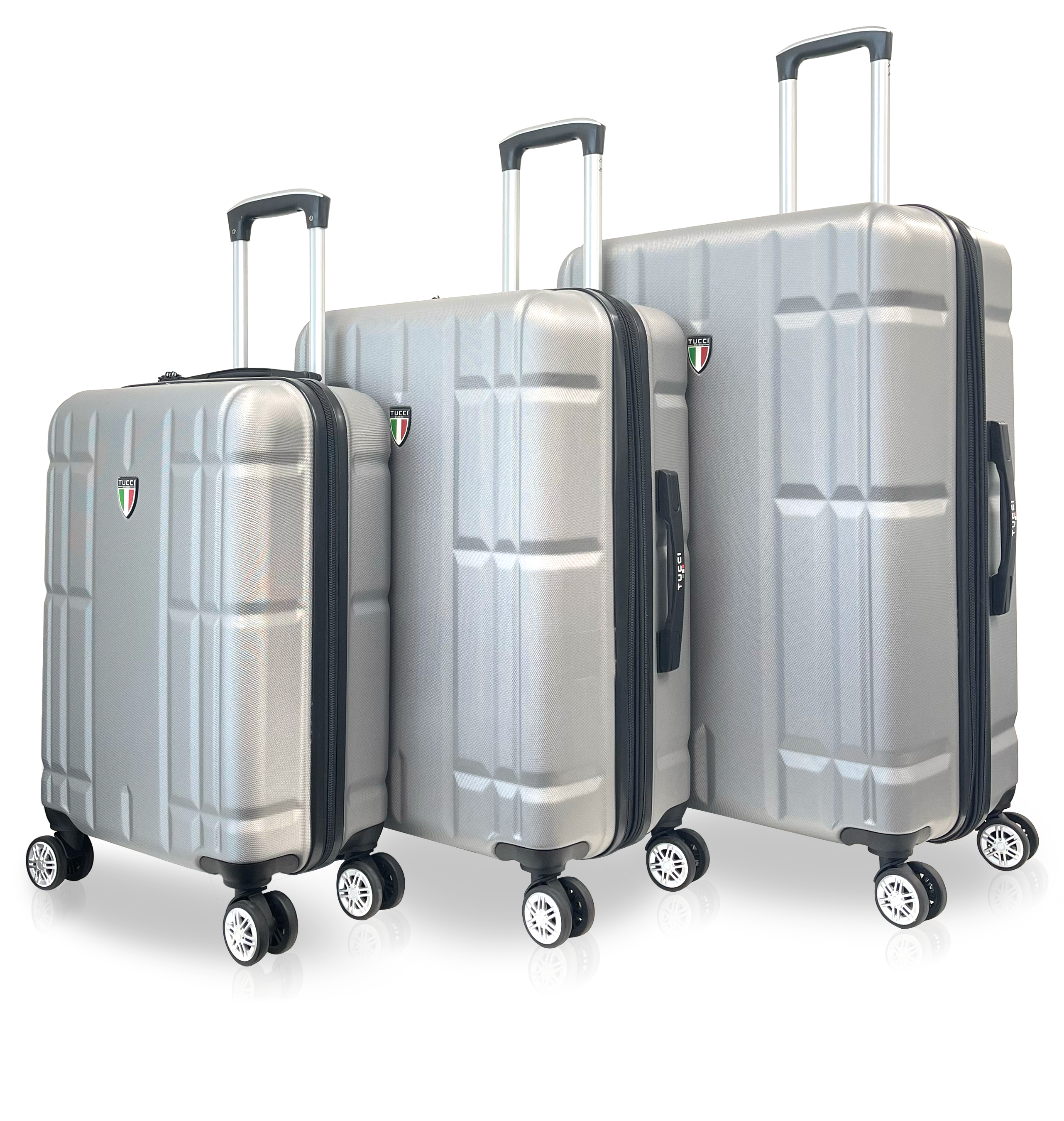 TUCCI Italy SPOSTARSI ABS (20", 24", 28") 3 PC Luggage Suitcase Set