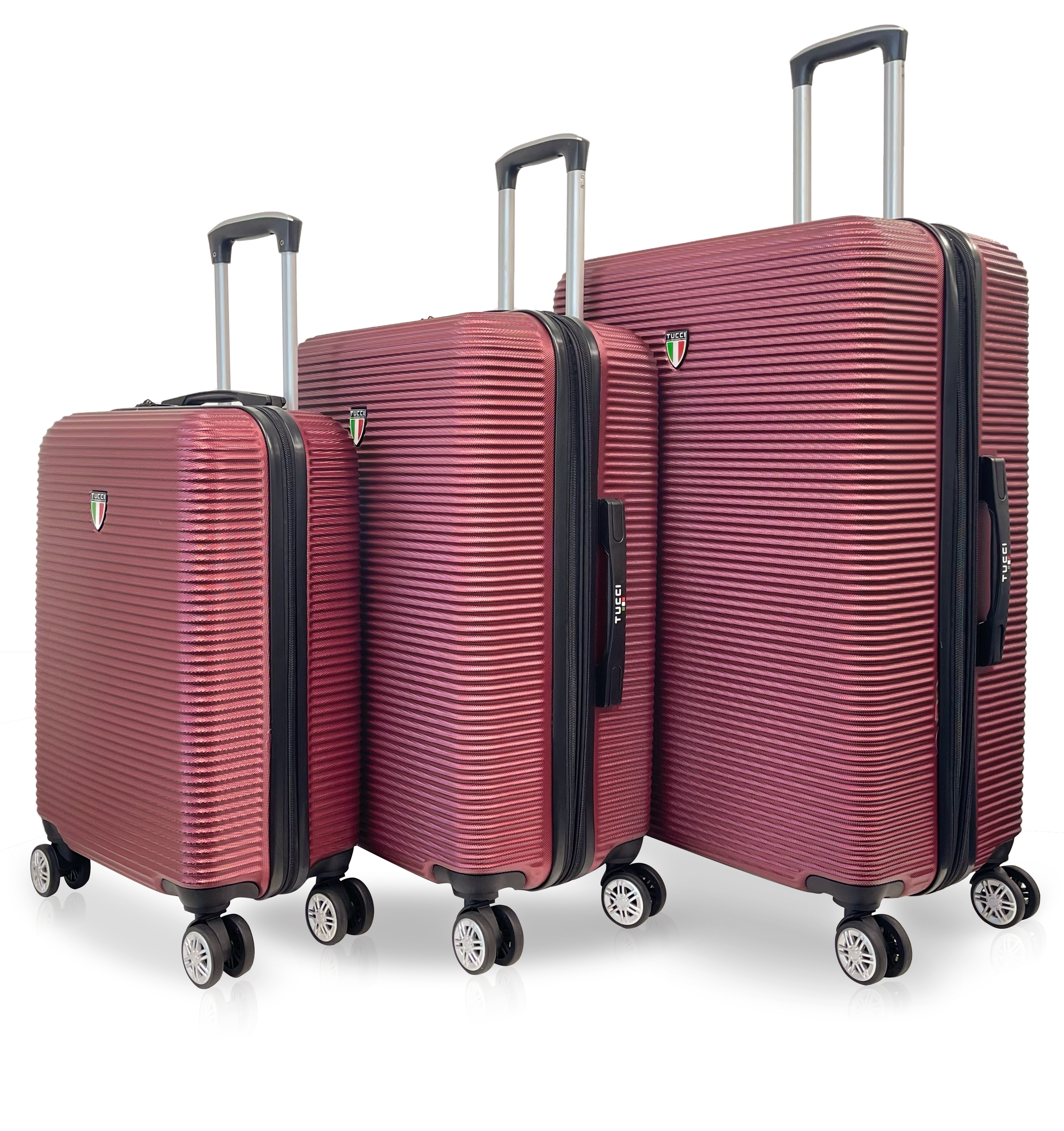 TUCCI Italy SCOPERTA ABS 3 PC (20", 24", 28") Luggage Suitcase Set