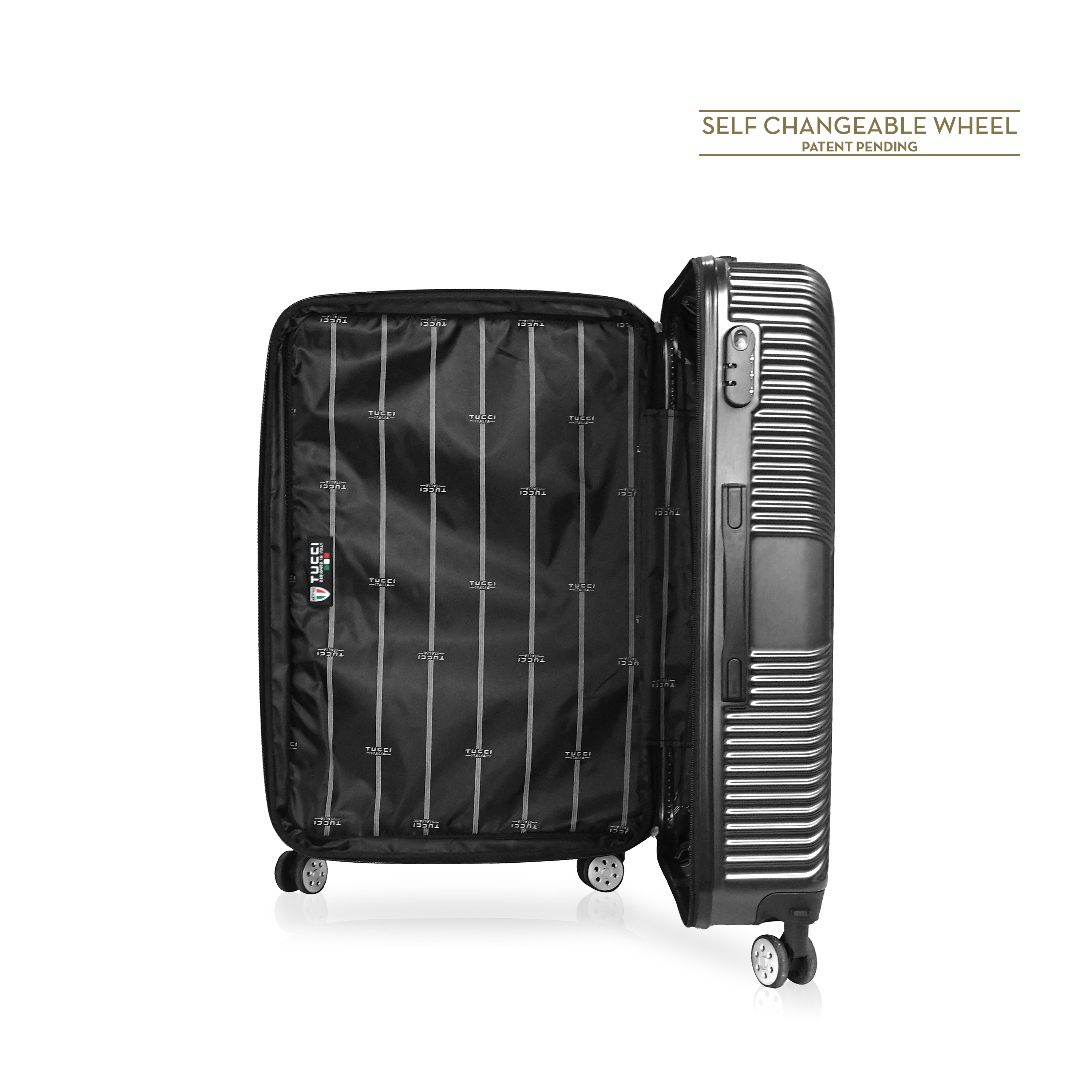 TUCCI Italy SPECIALI (28", 30") 2 Piece Set Detachable Spinner Wheel Suitcase