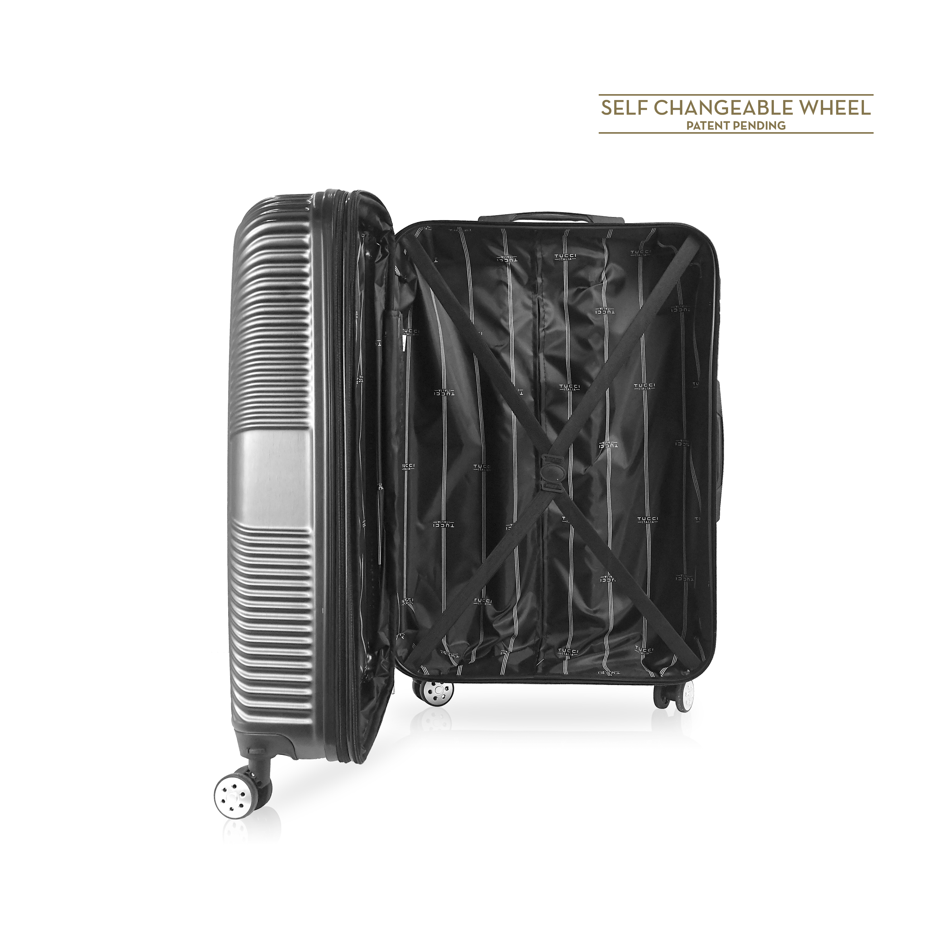 TUCCI Italy SPECIALI (28", 30") 2 Piece Set Detachable Spinner Wheel Suitcase
