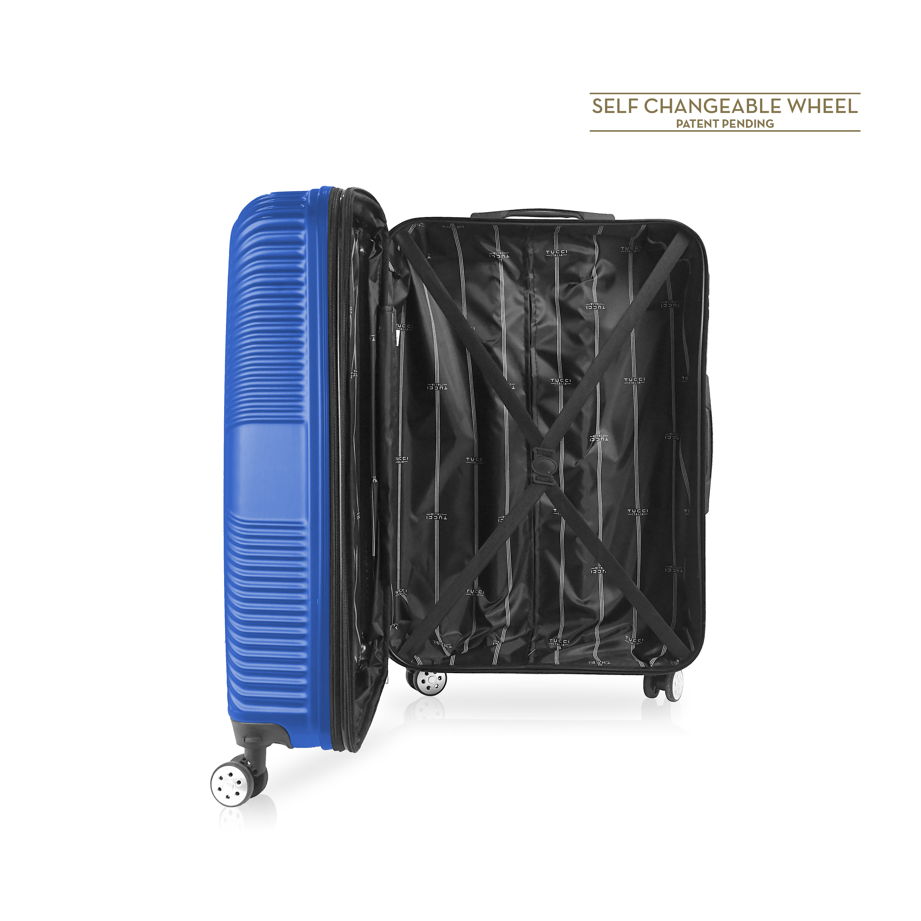TUCCI Italy SPECIALI (28", 30") 2 Piece Set Detachable Spinner Wheel Suitcase