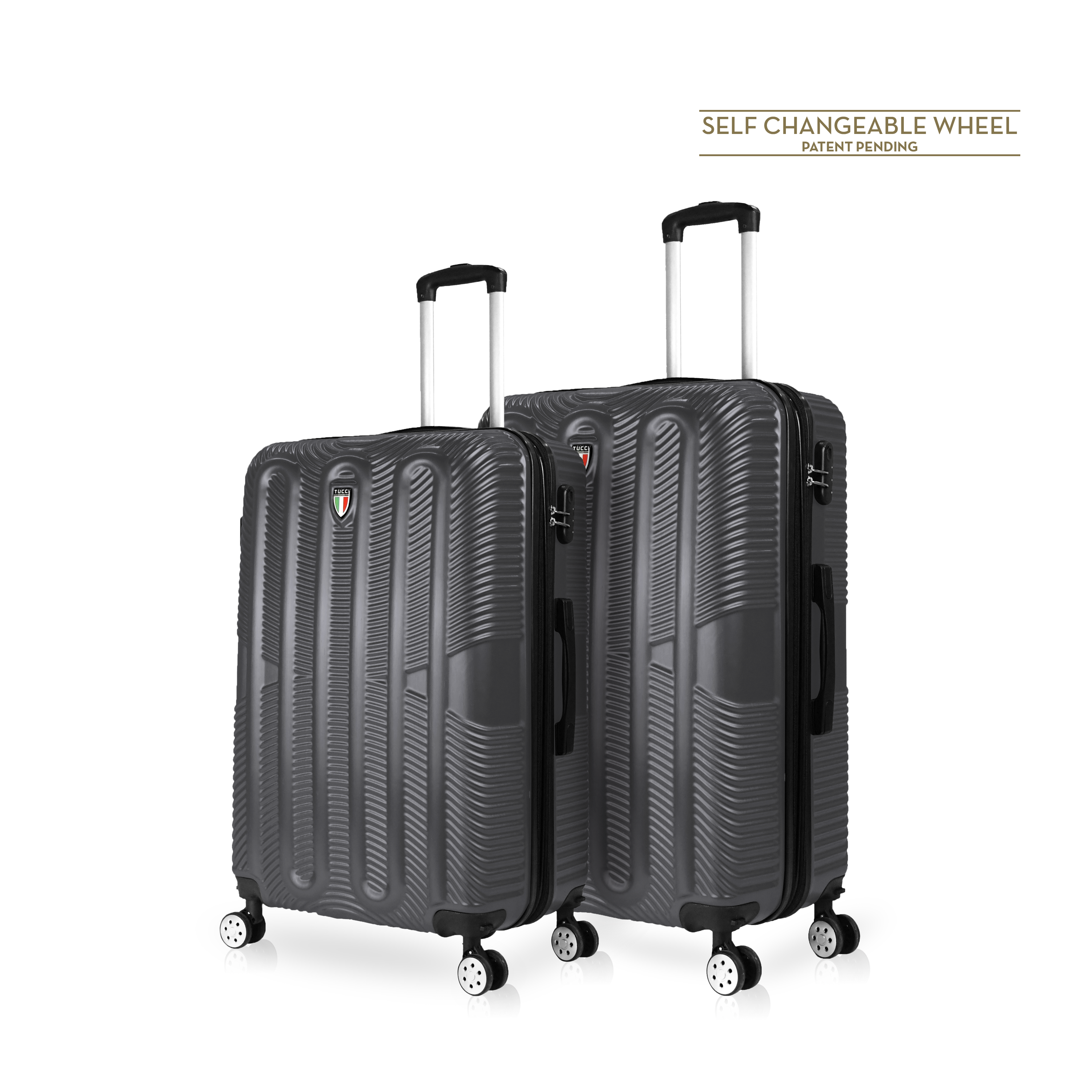 TUCCI Italy SPECIALI (28", 30") 2 Piece Set Detachable Spinner Wheel Suitcase