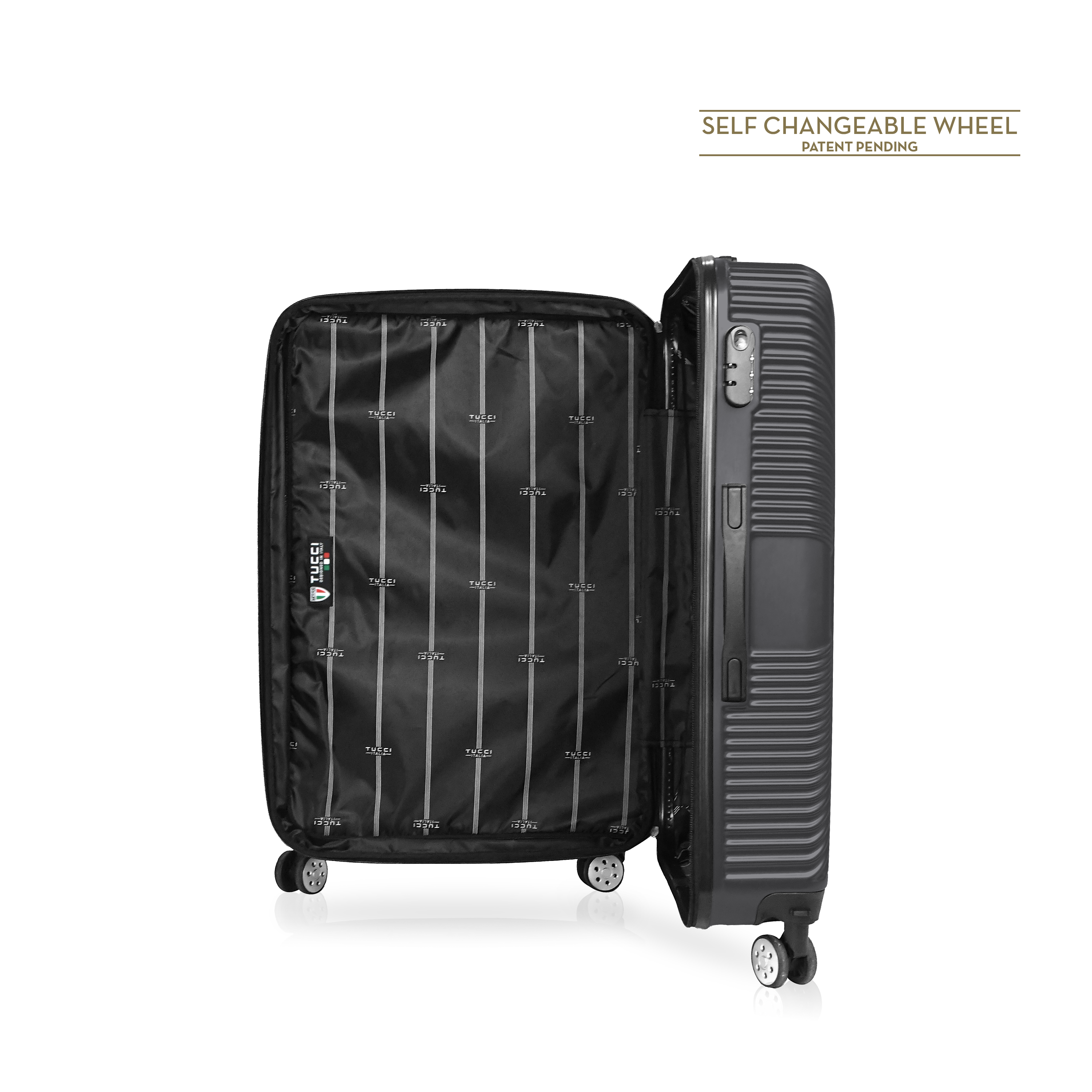 TUCCI Italy SPECIALI (28", 30") 2 Piece Set Detachable Spinner Wheel Suitcase