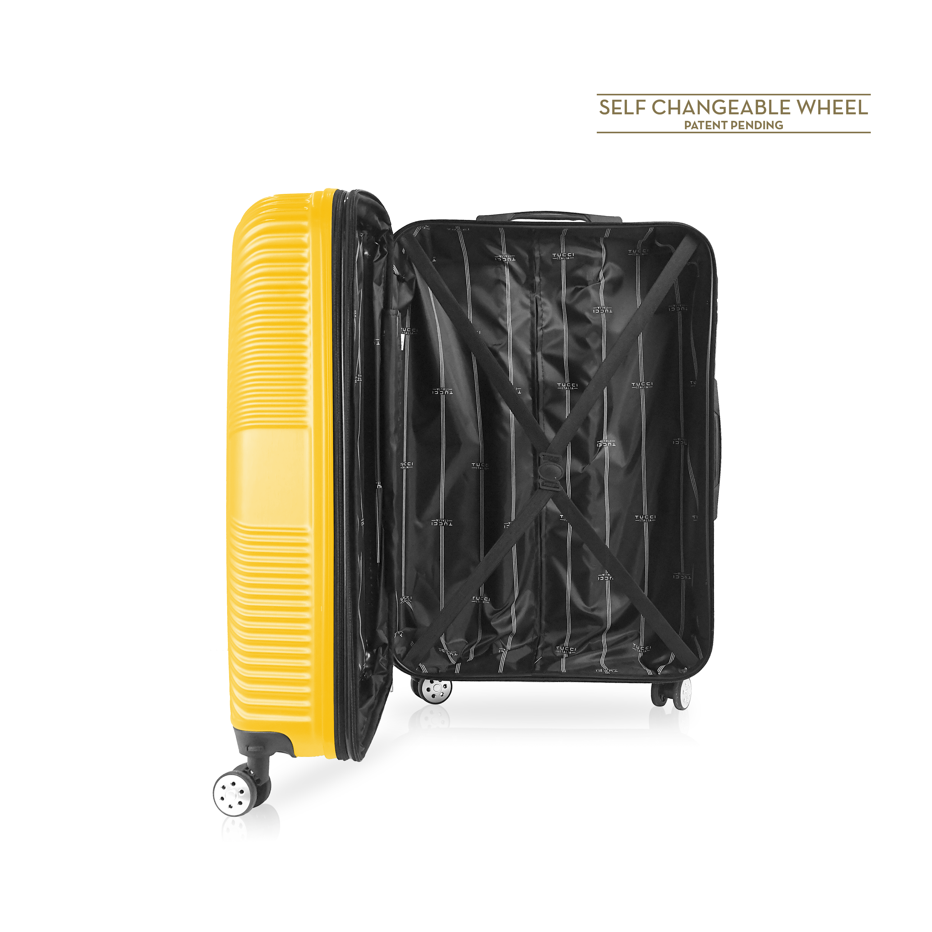 TUCCI Italy SPECIALI (28", 30") 2 Piece Set Detachable Spinner Wheel Suitcase
