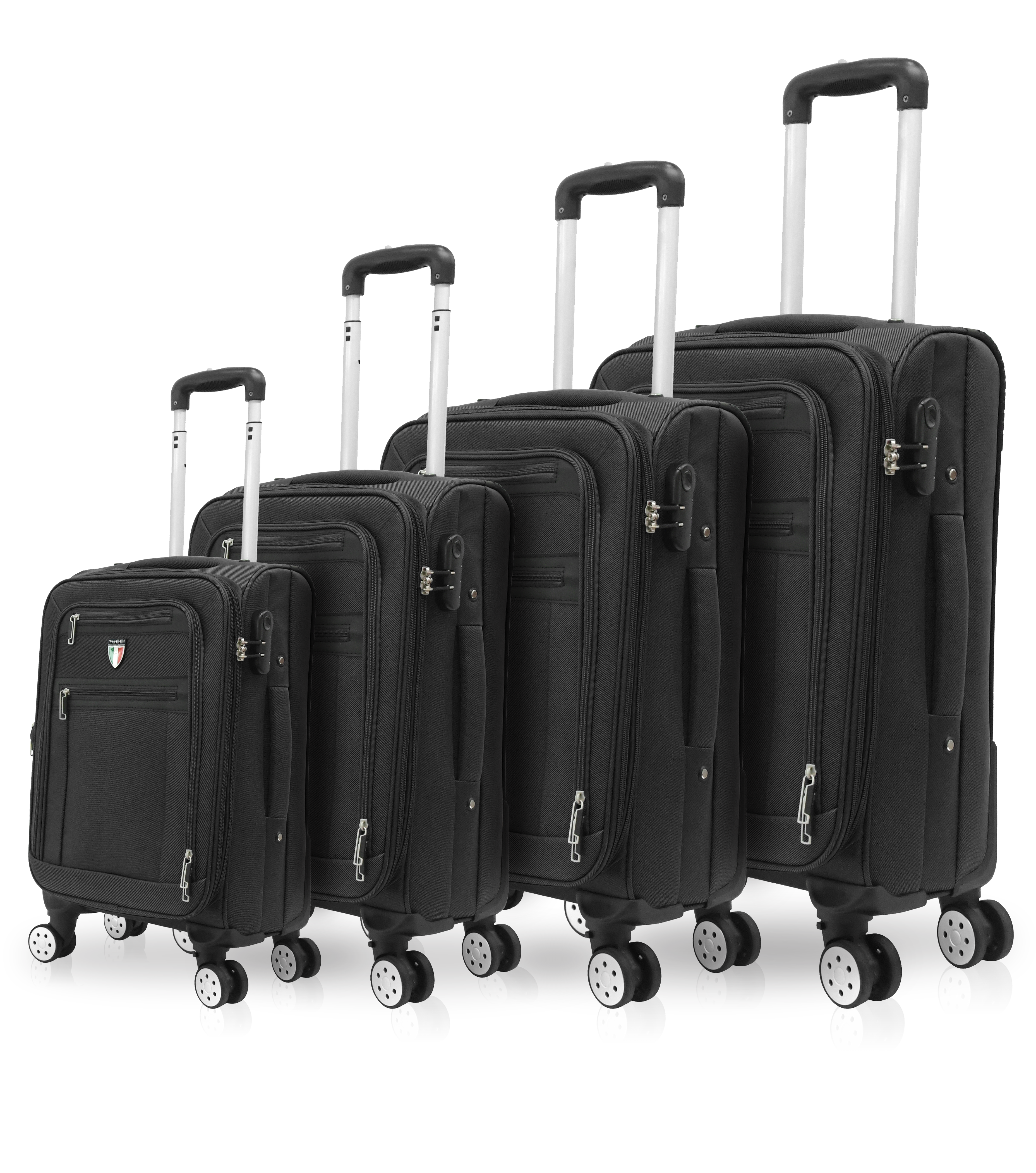 TUCCI Italy TURISTA 4-Piece Spinner Luggage Suitcase Set