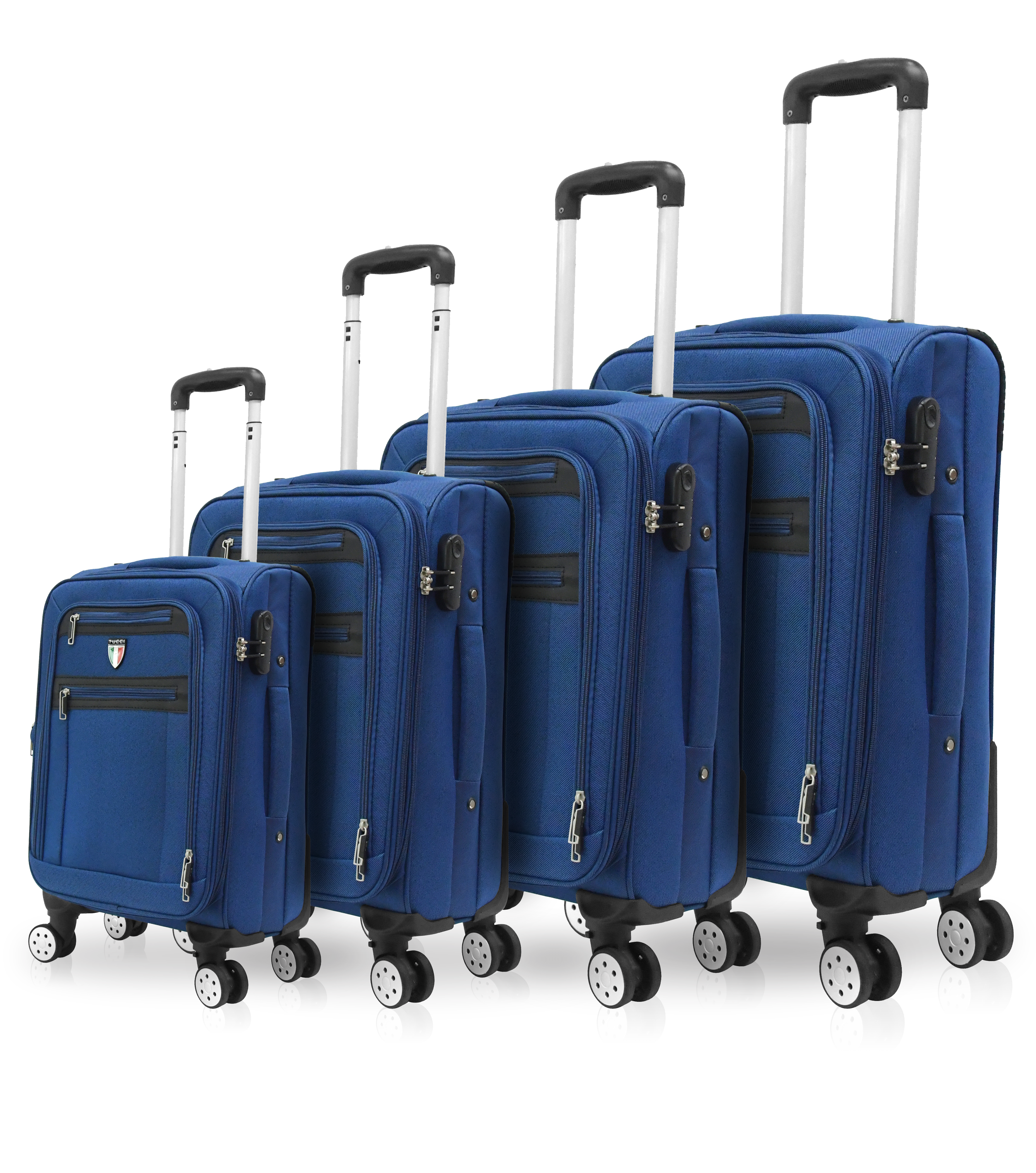 TUCCI Italy TURISTA 4-Piece Spinner Luggage Suitcase Set