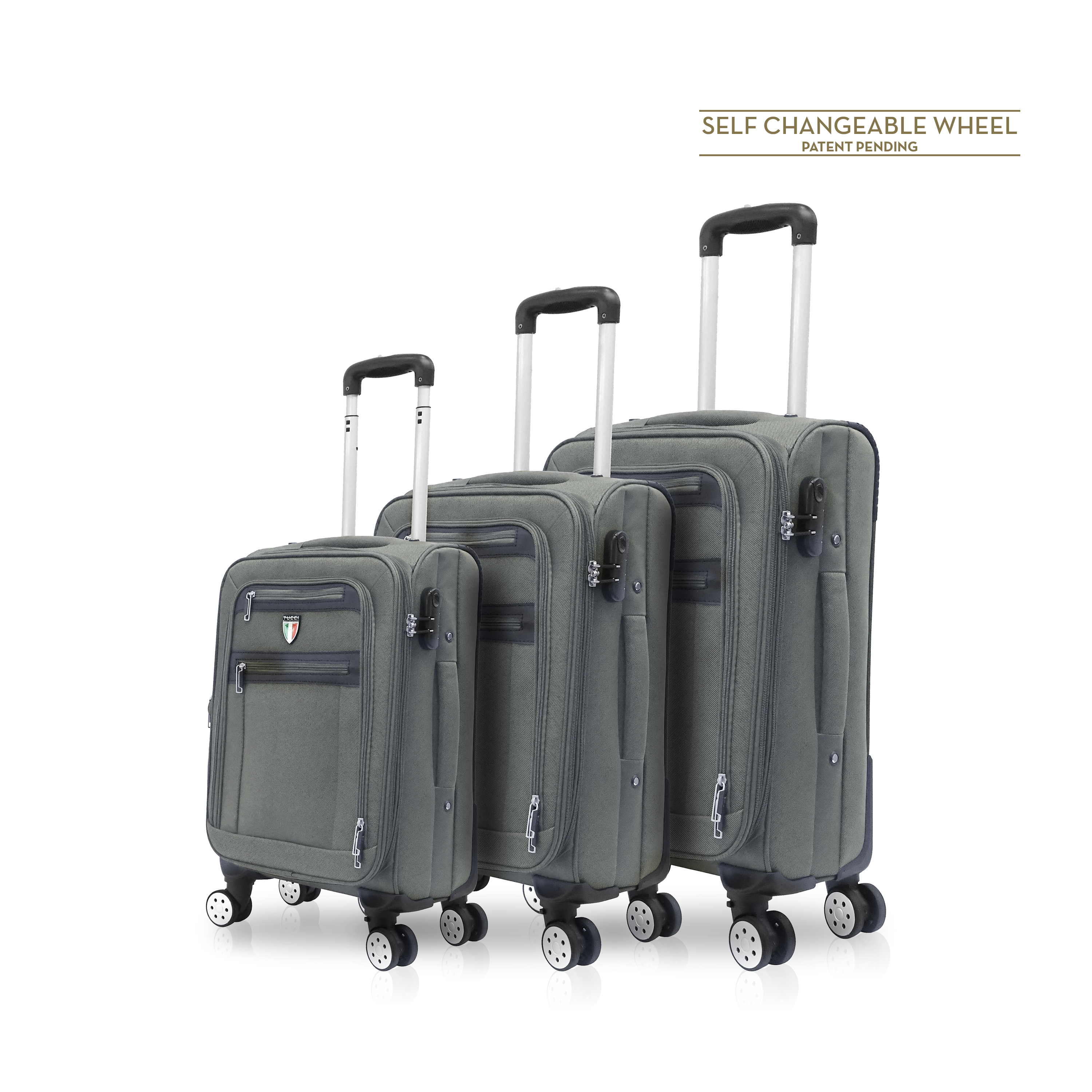 TUCCI Italy TURISTA 3-Piece (20", 30", 32") Softside Luggage Set