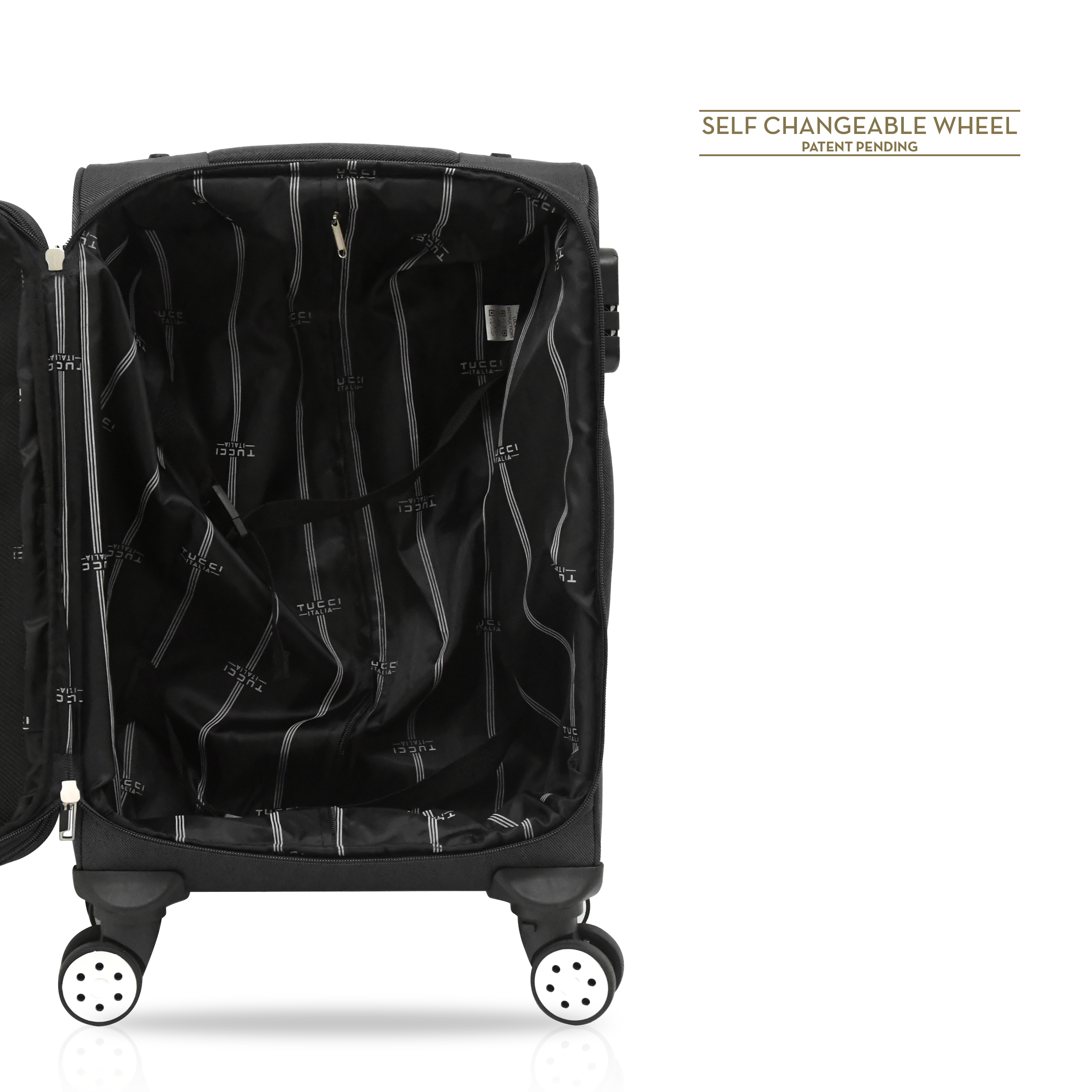 TUCCI Italy TURISTA 20-inch Carry On Spinner Luggage Suitcase
