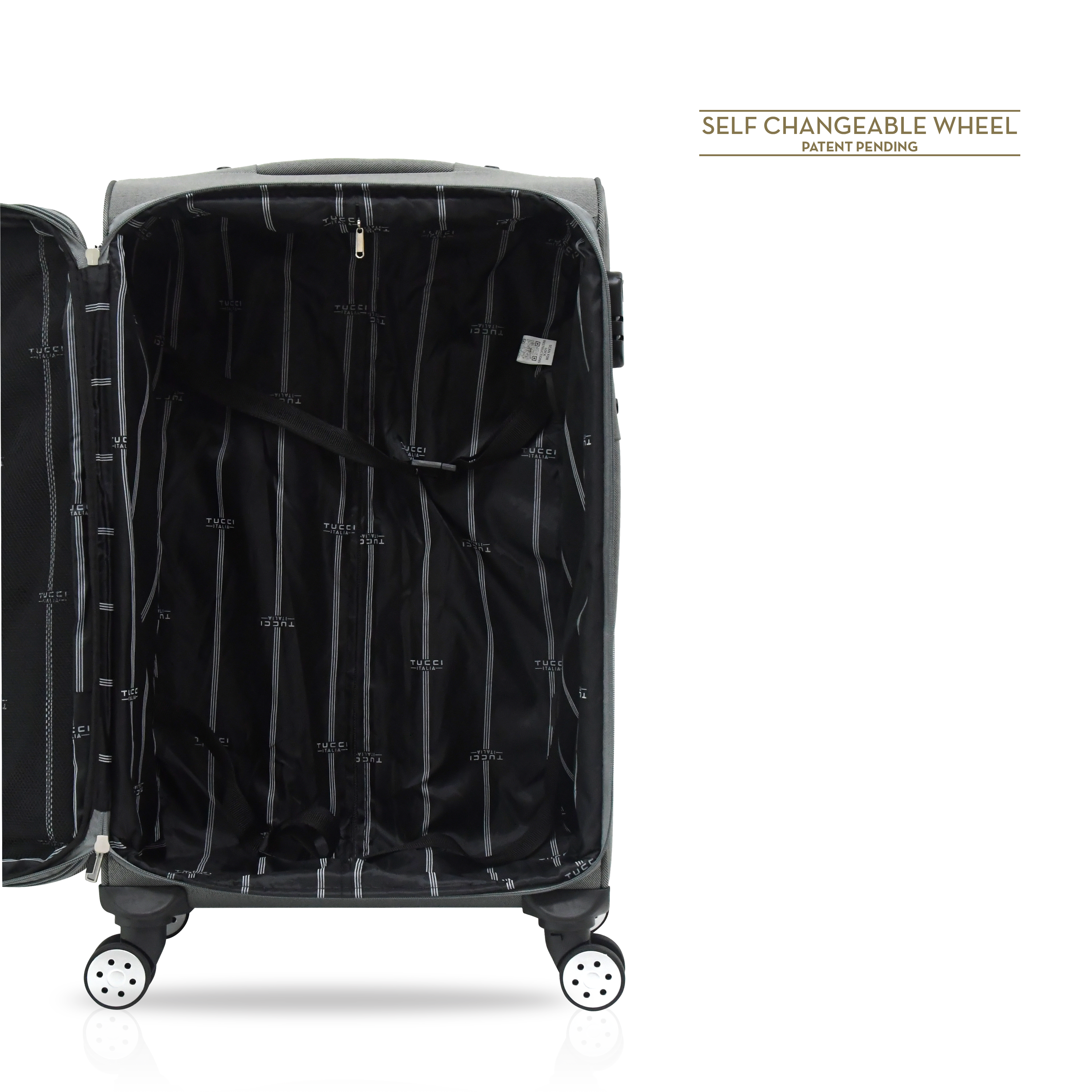 TUCCI Italy TURISTA 20-inch Carry On Spinner Luggage Suitcase