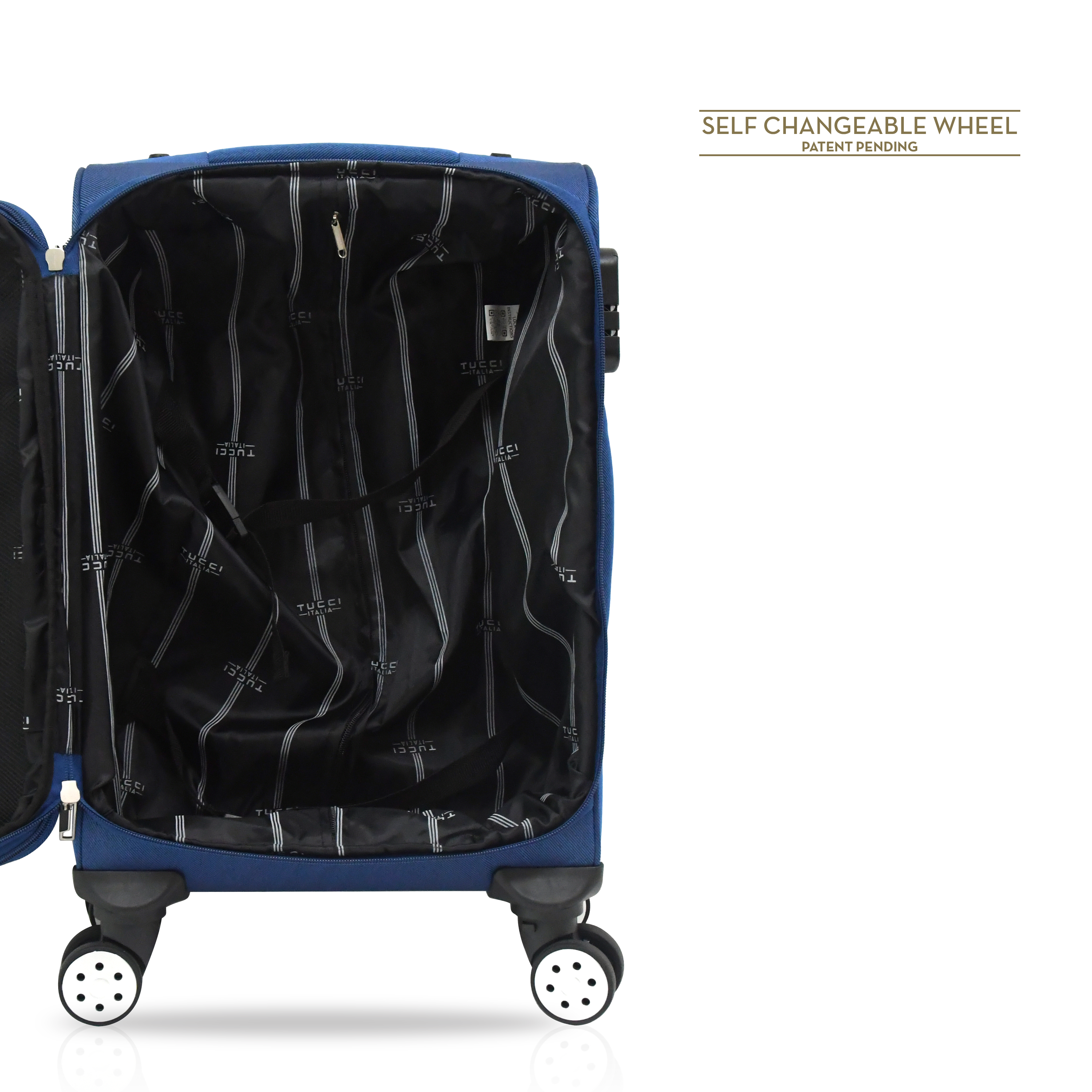 TUCCI Italy TURISTA 20-inch Carry On Spinner Luggage Suitcase