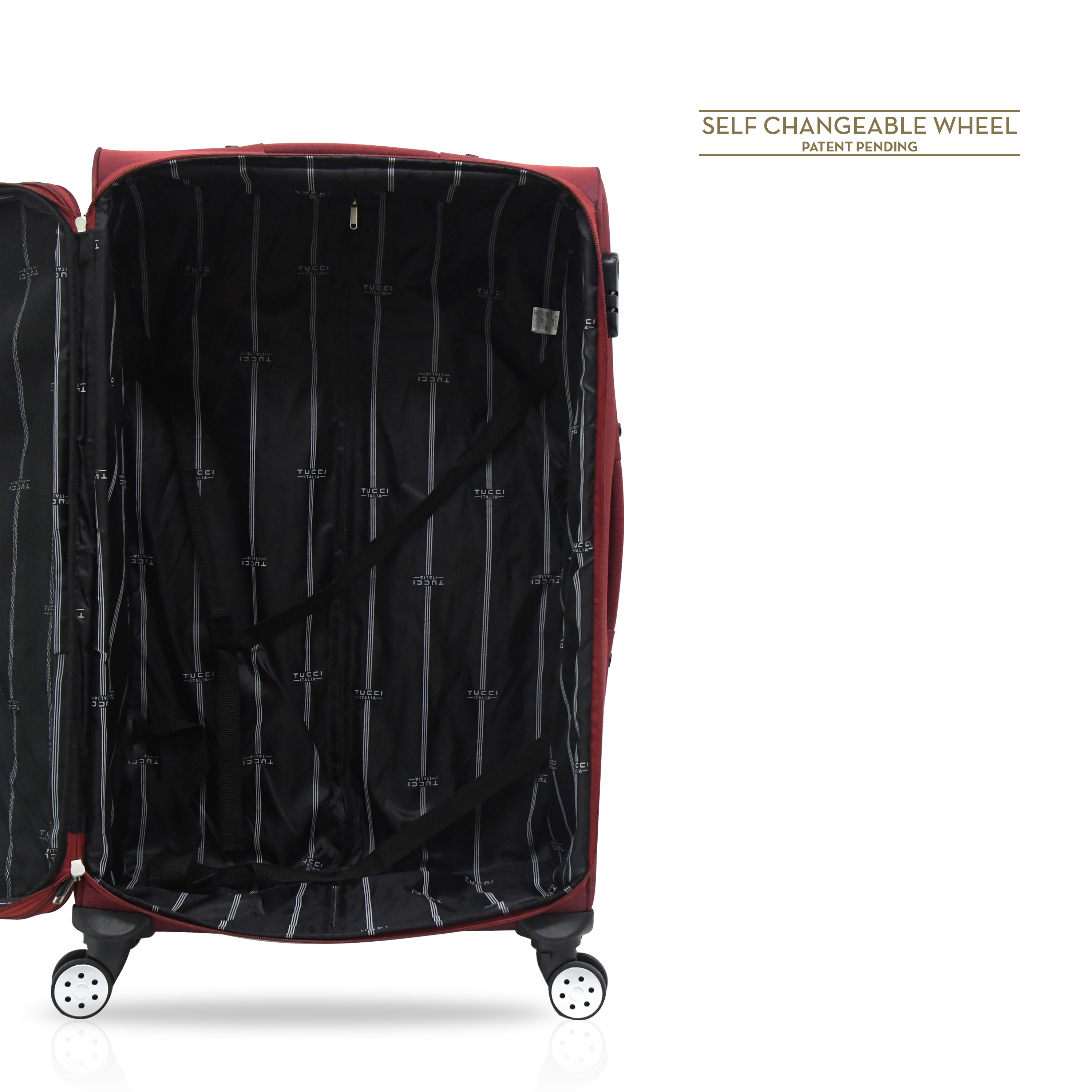 TUCCI Italy TURISTA 20-inch Carry On Spinner Luggage Suitcase
