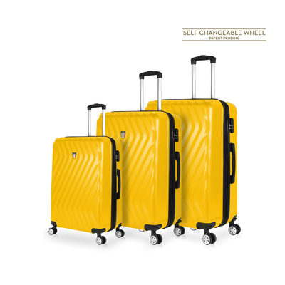 TUCCI Italy MUTEVOLE 3 Piece (20", 28", 30") Detachable Spinner Wheel Suitcase Set