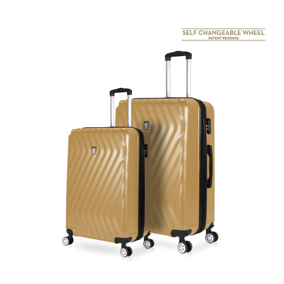 TUCCI Italy MUTEVOLE 2 Piece (20", 28") Detachable Spinner Wheel Suitcase Set