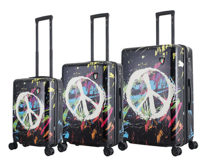 TUCCI Italy Spray Art Peace In The World Luggage 3 PC SET (20", 24", 28")