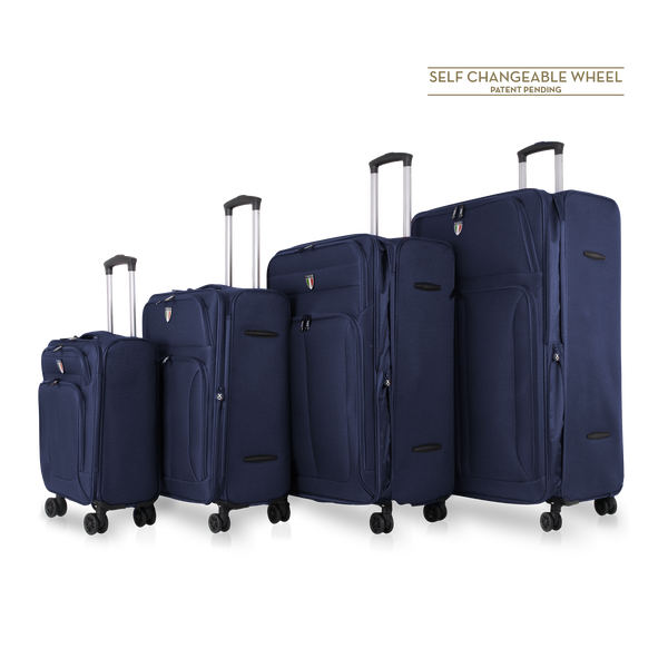 TUCCI Italy DIVISO 4 PC (18", 24", 28", 32") Travel Luggage Suitcase Set