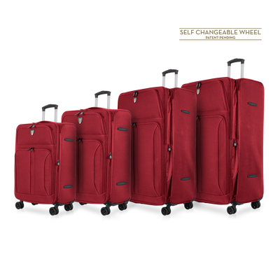 TUCCI Italy ALIANTE Set of 4 (18", 24", 28", 32") 4-Wheeled Travel Suitcase