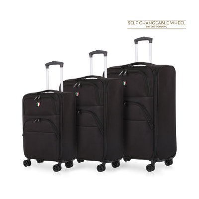 TUCCI Italy VOLO 3 PC (20", 26", 30") Expandable Travel Suitcase