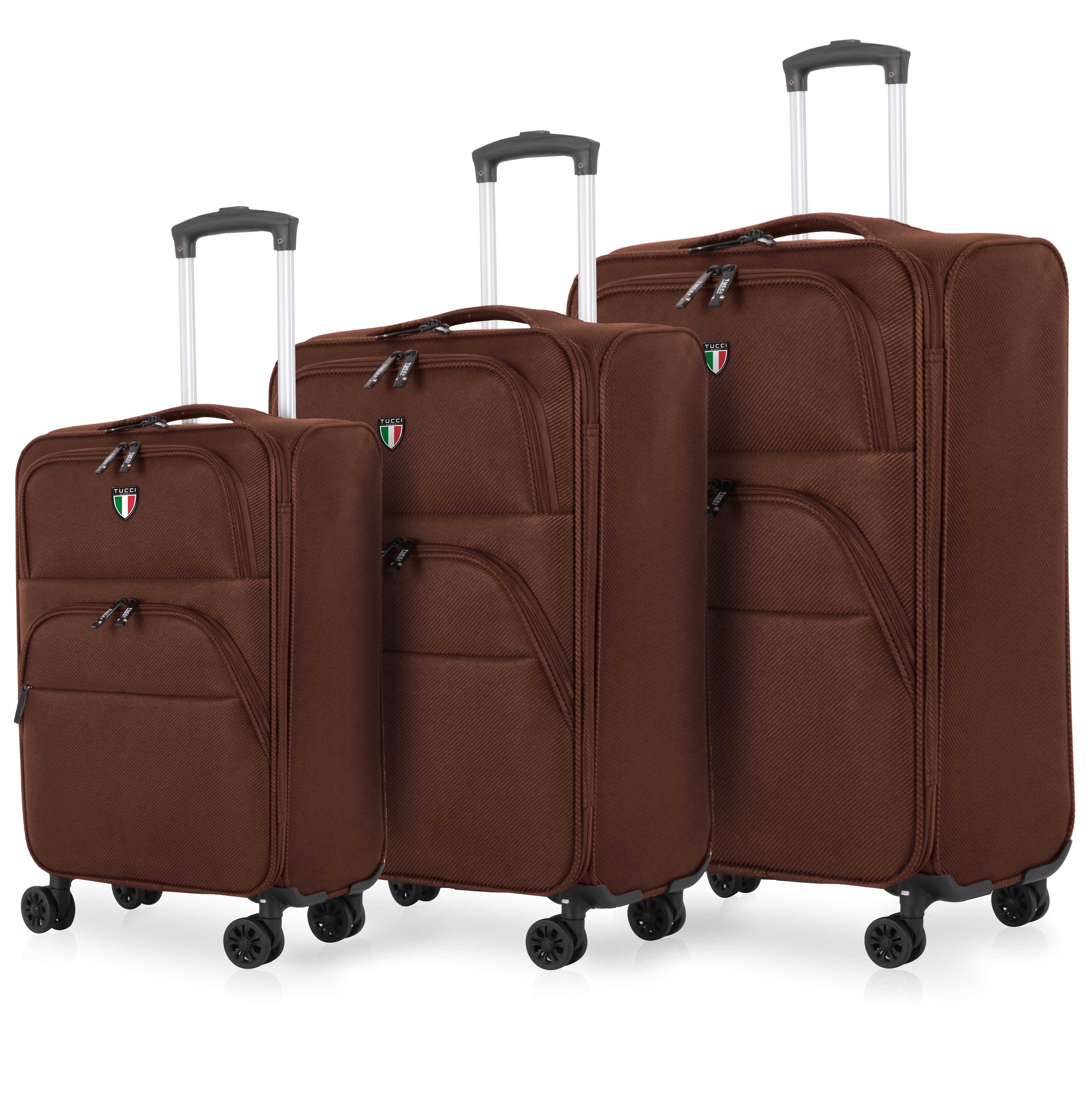 TUCCI Italy VOLO 3 PC (20", 26", 30") Expandable Travel Suitcase