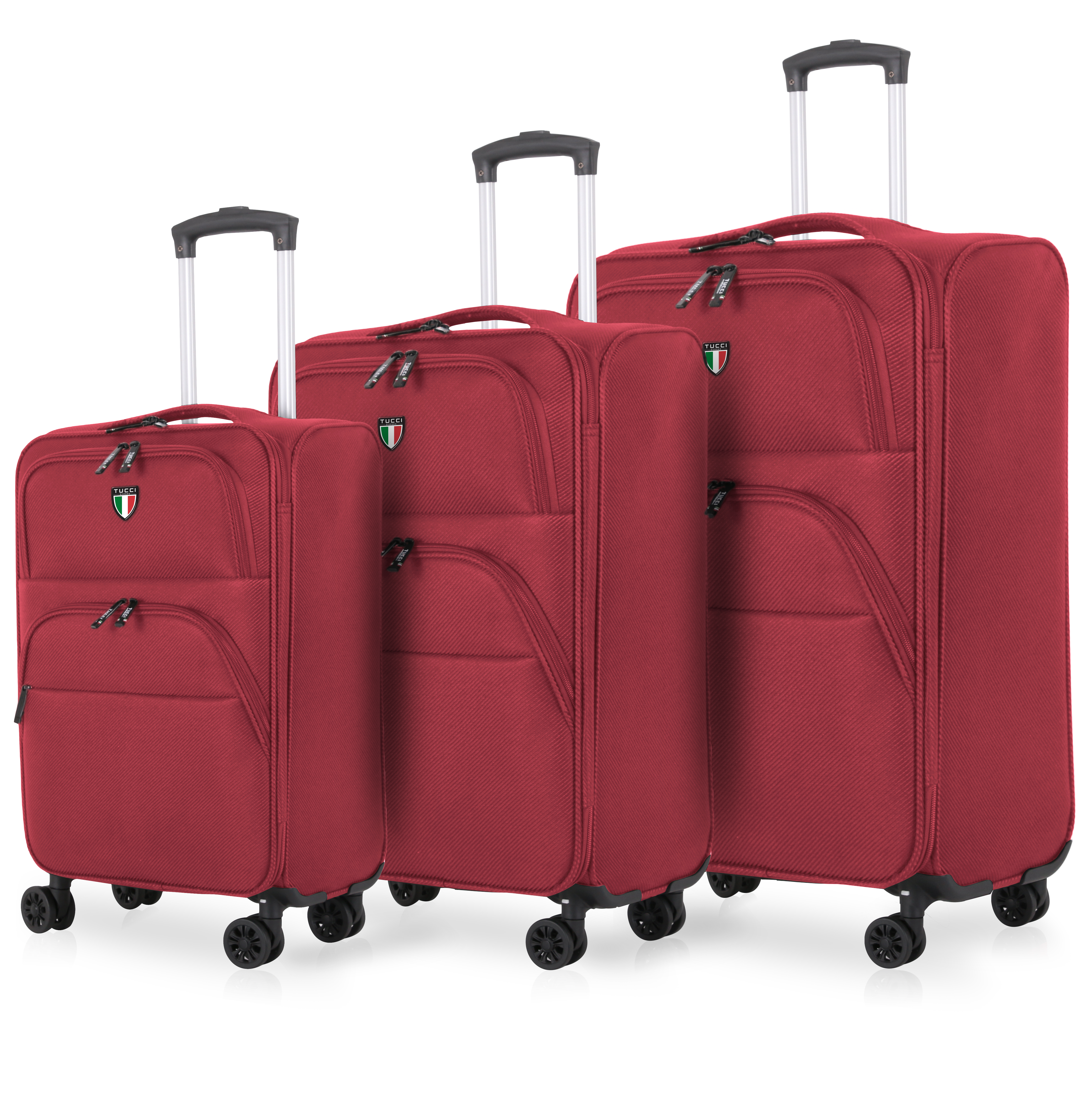 TUCCI Italy VOLO 3 PC (20", 26", 30") Expandable Travel Suitcase