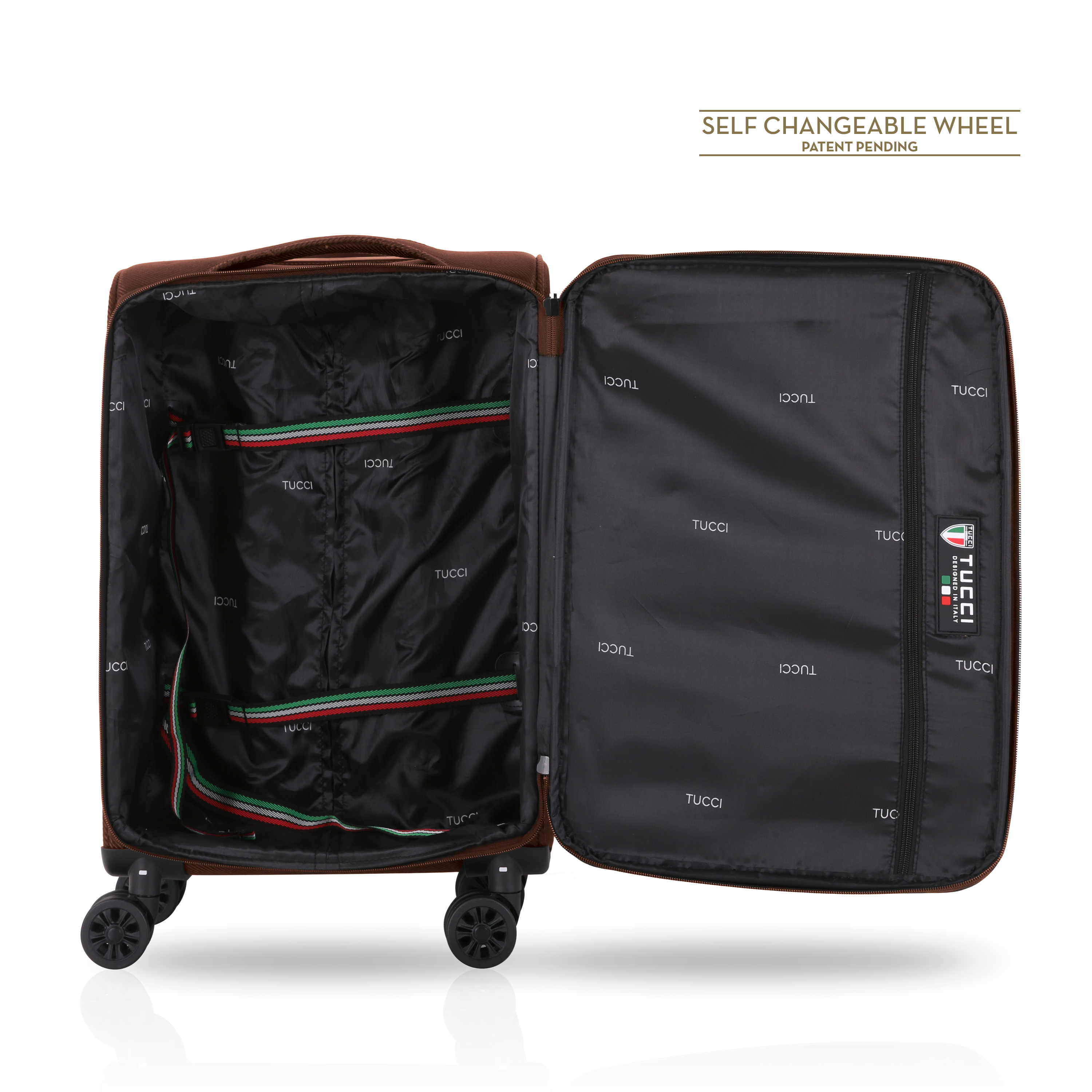 TUCCI Italy VOLO 3 PC (20", 26", 30") Expandable Travel Suitcase