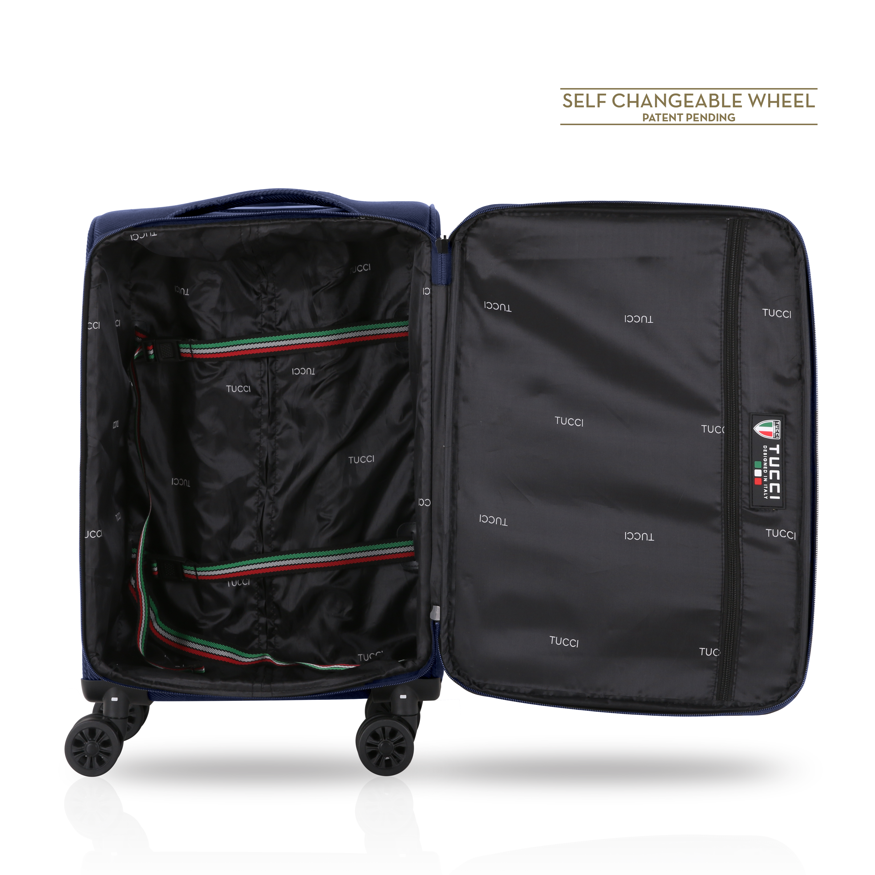 TUCCI Italy VOLO 3 PC (20", 26", 30") Expandable Travel Suitcase