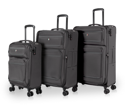 TUCCI Italy SUPREMA (20", 27", 29") Softside Detachable Wheel Luggage Set