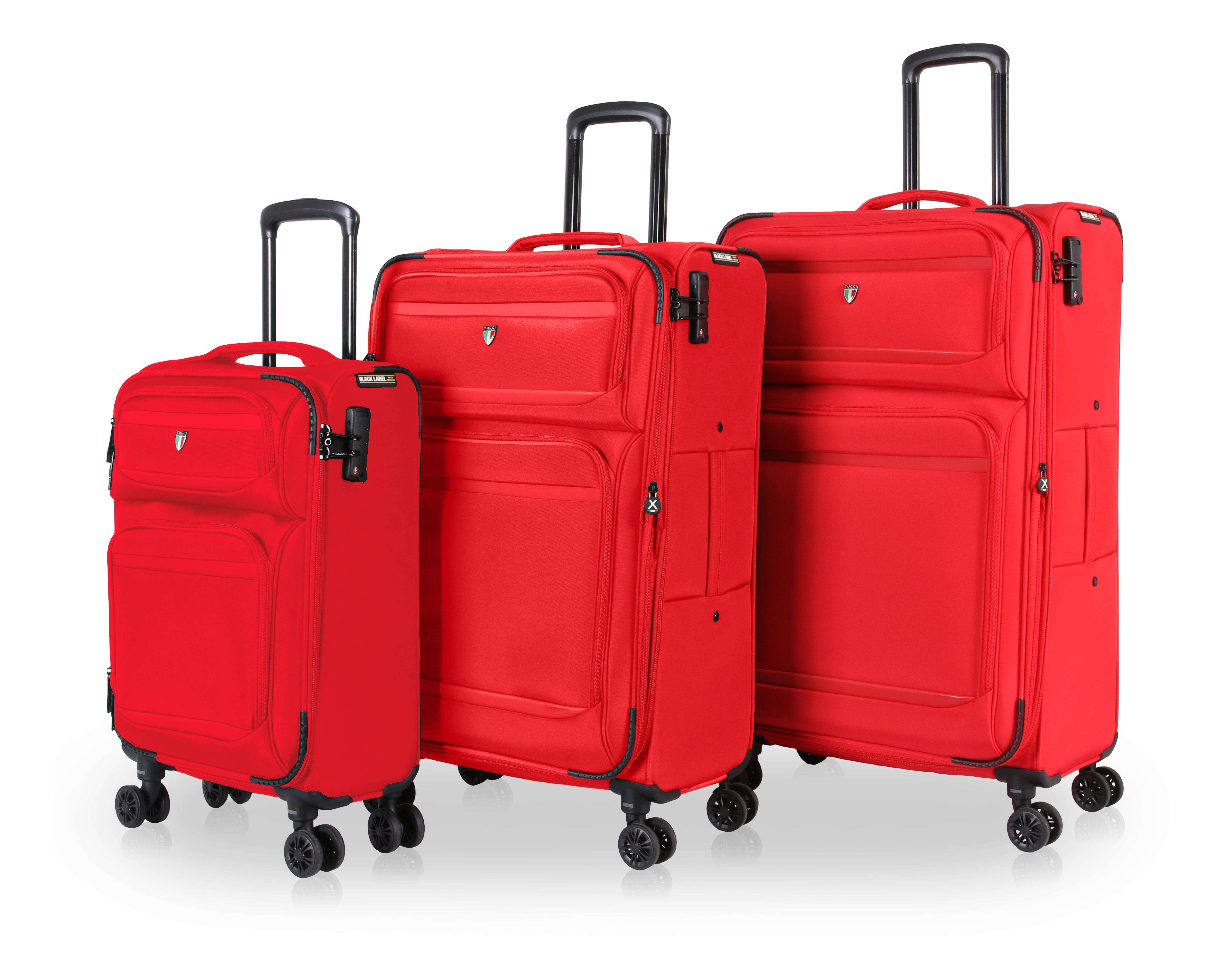 TUCCI Italy SUPREMA (20", 27", 29") Softside Detachable Wheel Luggage Set