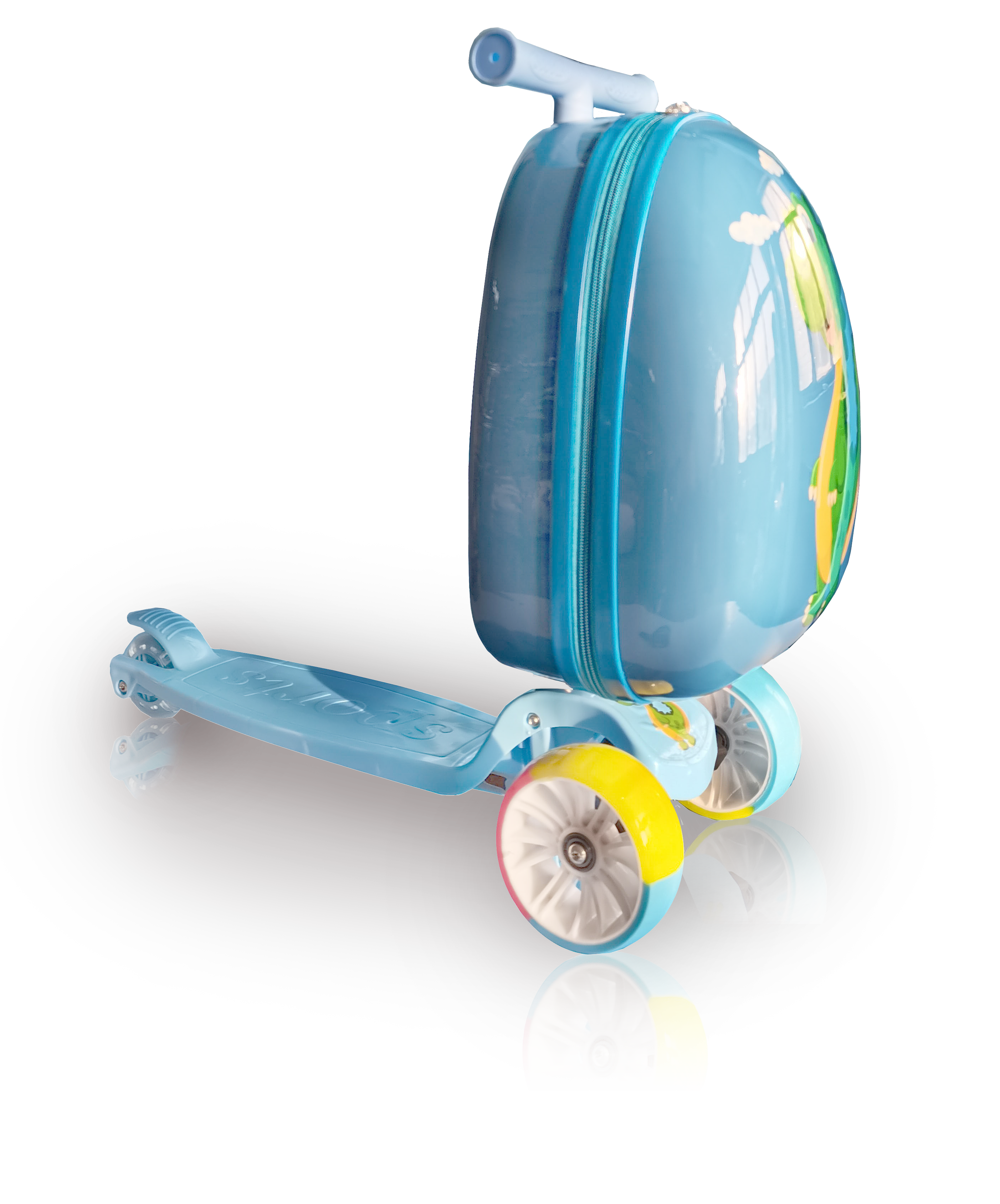 TUCCI Italy HAPPY DINO Scooter Style Kids Suitcase