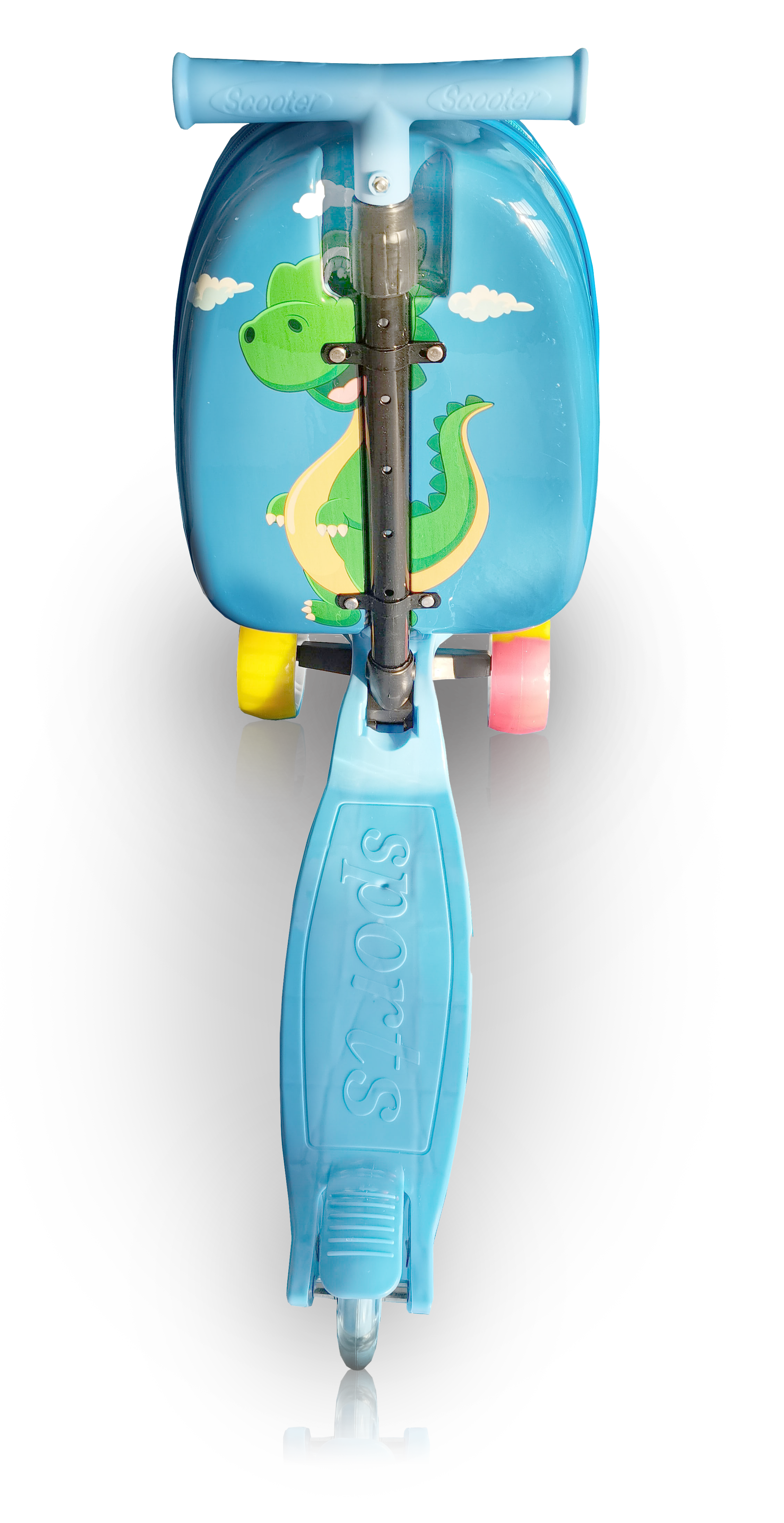 TUCCI Italy HAPPY DINO Scooter Style Kids Suitcase
