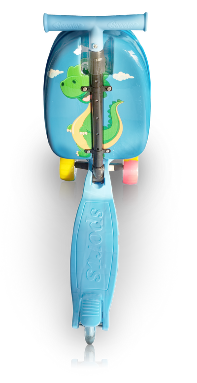 TUCCI Italy HAPPY DINO Scooter Style Kids Suitcase