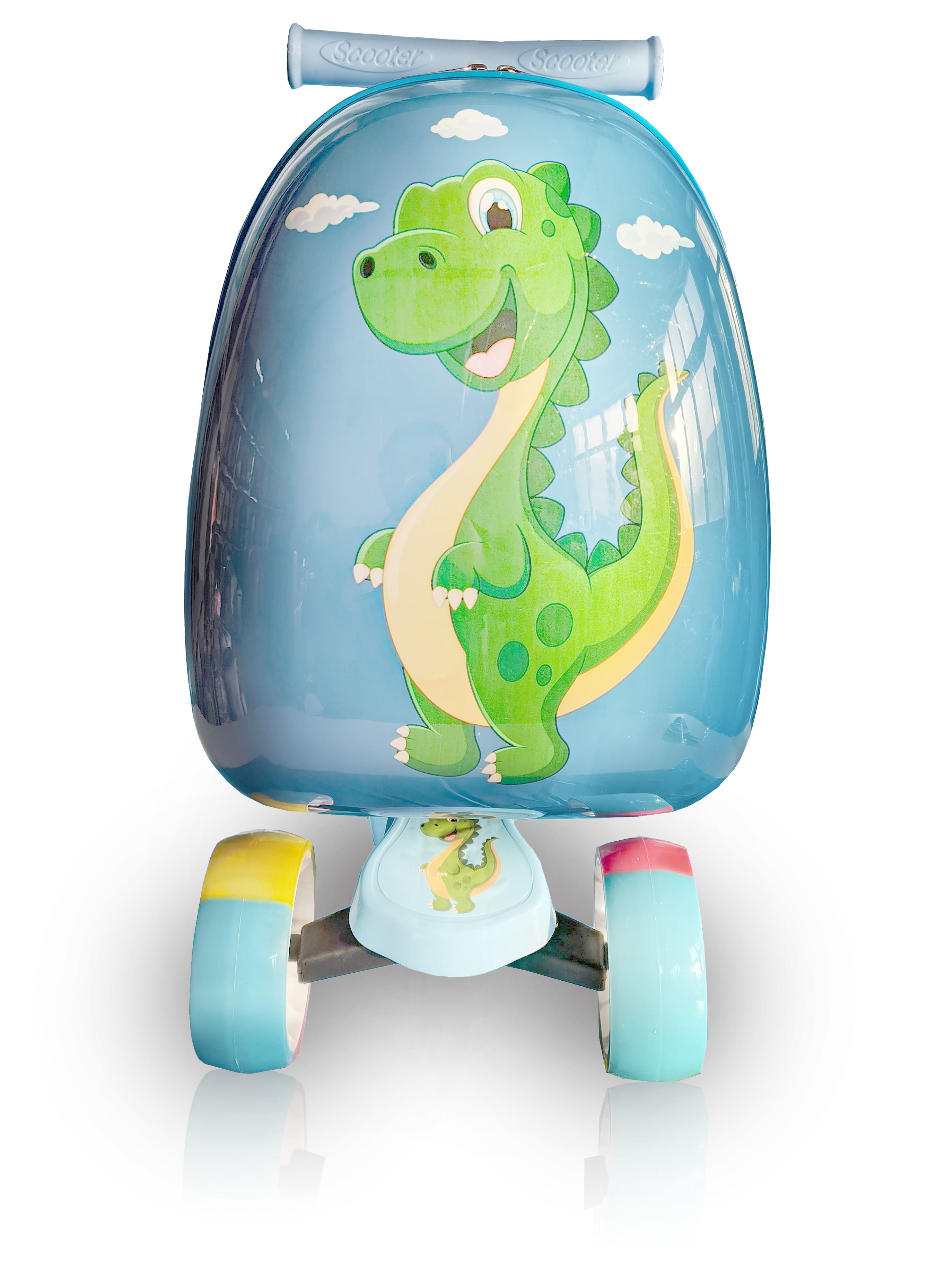 TUCCI Italy HAPPY DINO Scooter Style Kids Suitcase