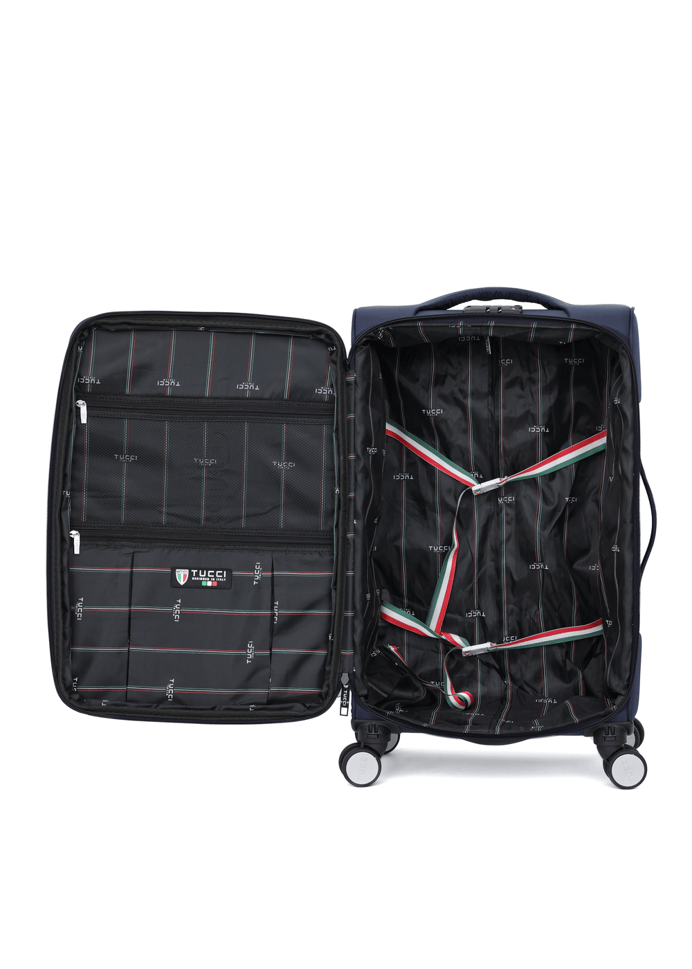 TUCCI Italy RICERCA 20" Carry On Waterproof Luggage Suitcase